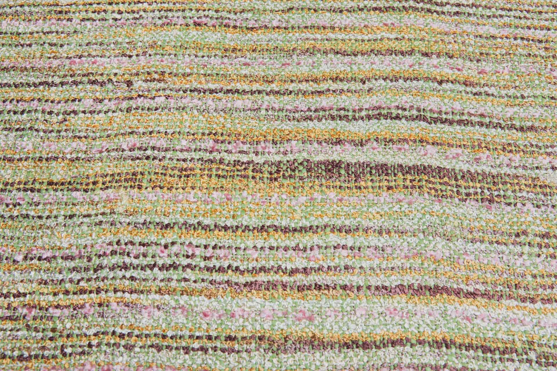 Rustic Bouclé Stripe - Pink, Yellow, Maroon and Green fabric, image 7 of 7