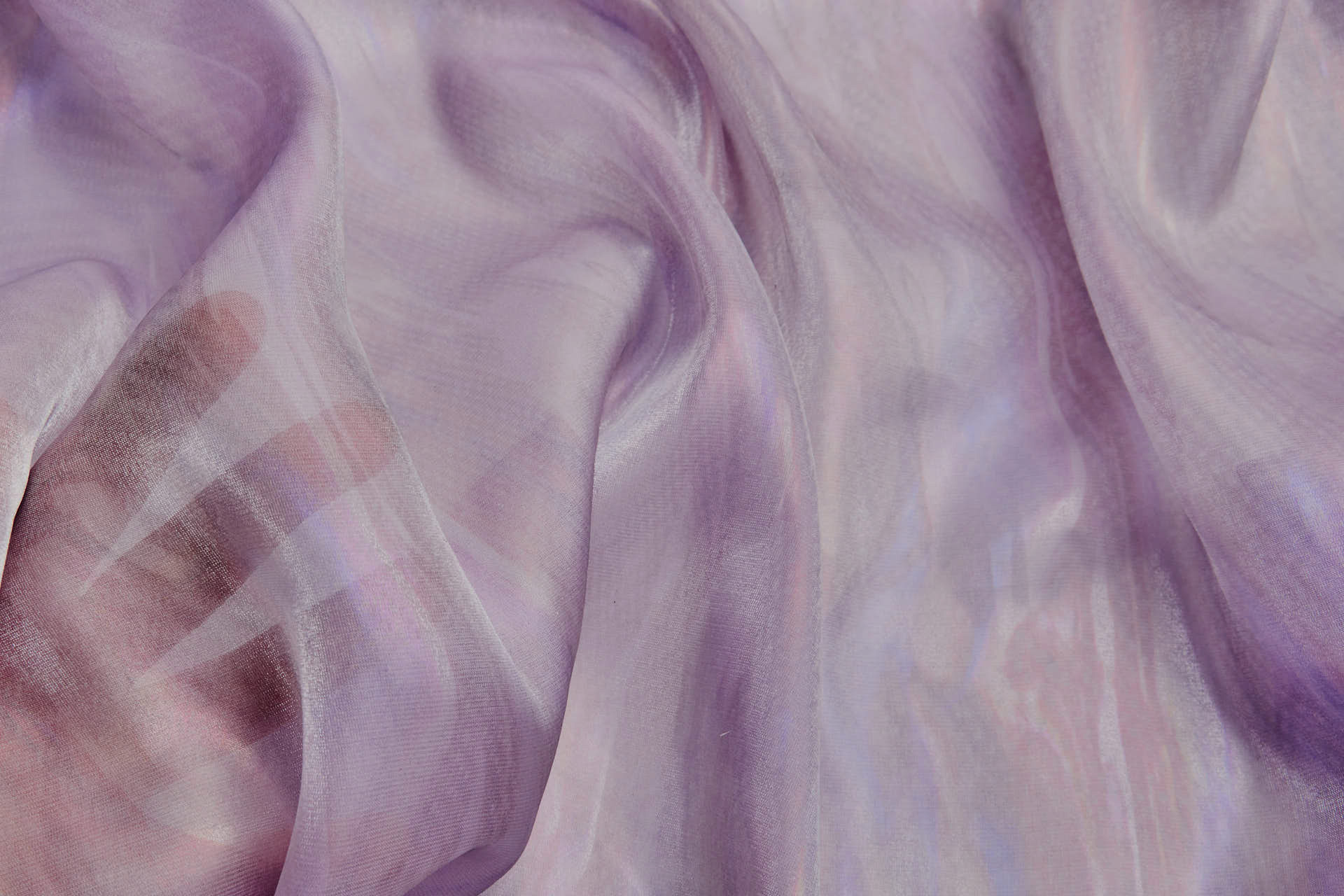 Oil Slick Foil Organza - Lilac fabric