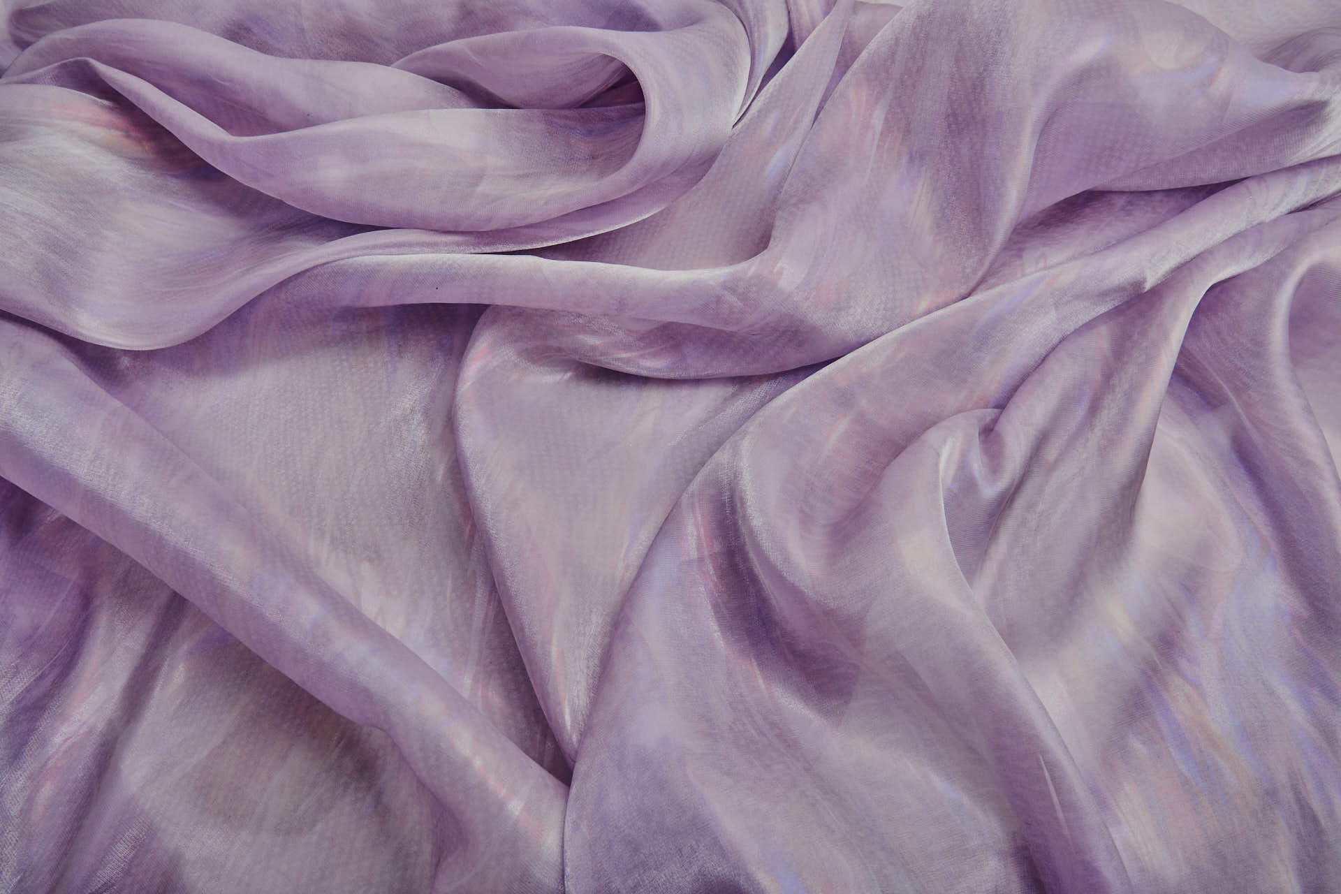 Oil Slick Foil Organza - Lilac fabric, image 6 of 10