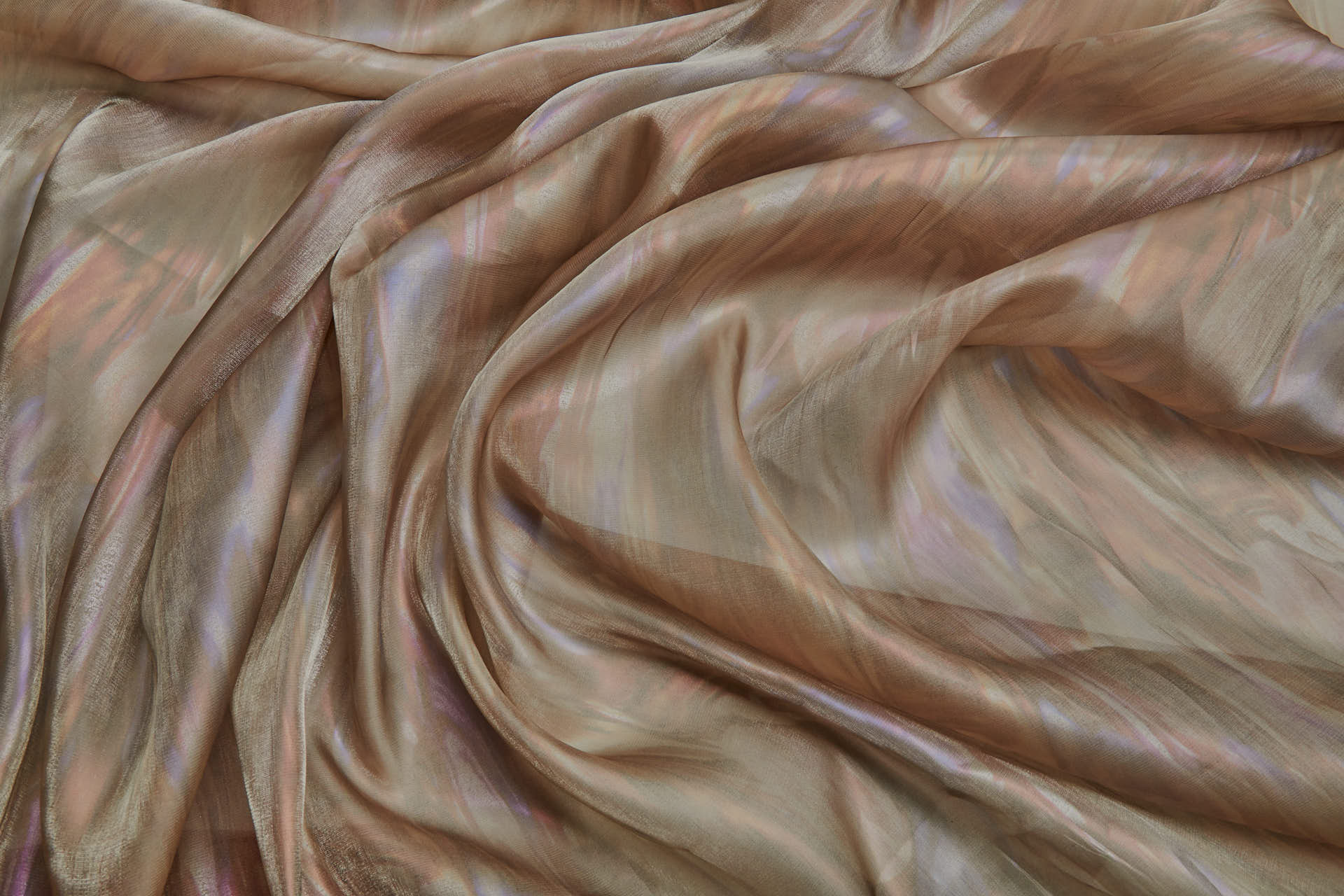 Oil Slick Foil Organza - Mushroom fabric, image 5 of 10
