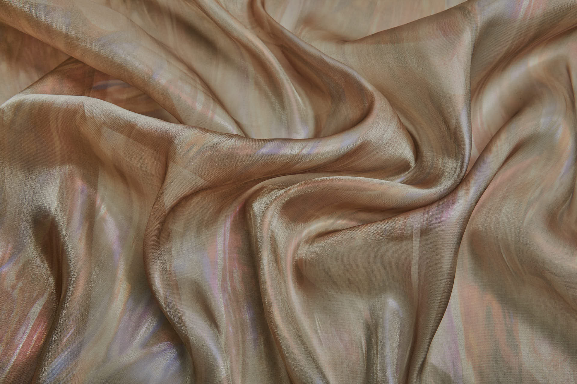 Oil Slick Foil Organza - Mushroom fabric, image 7 of 10
