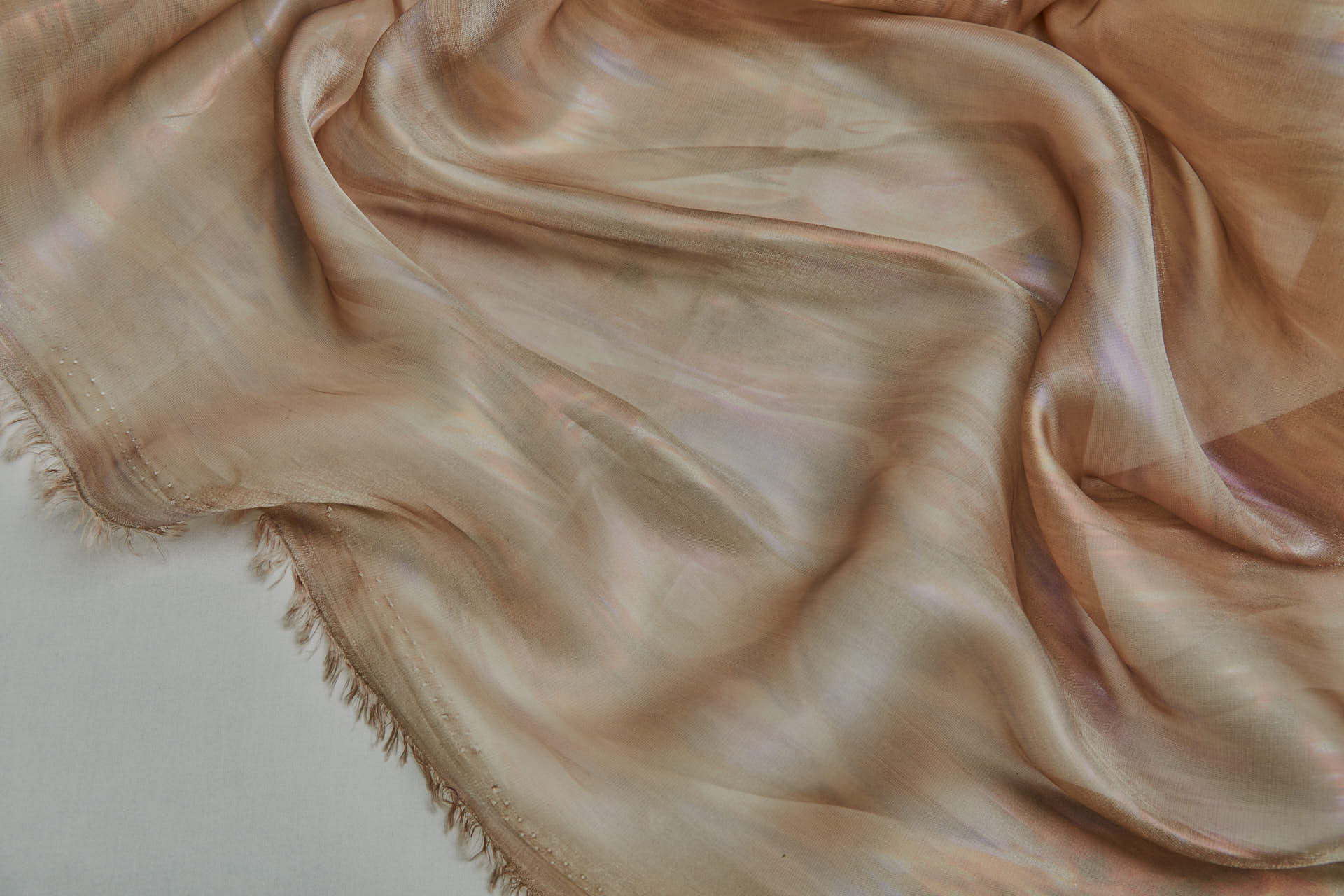 Oil Slick Foil Organza - Mushroom fabric, image 3 of 10