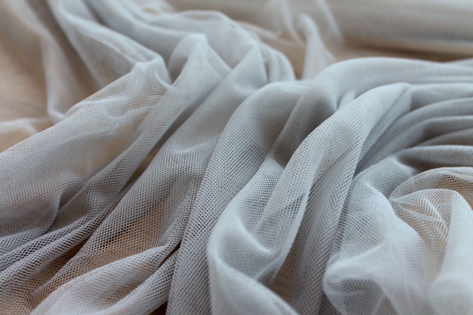Soft Nylon Tulle - Mid Grey - T46 fabric, image 3 of 5
