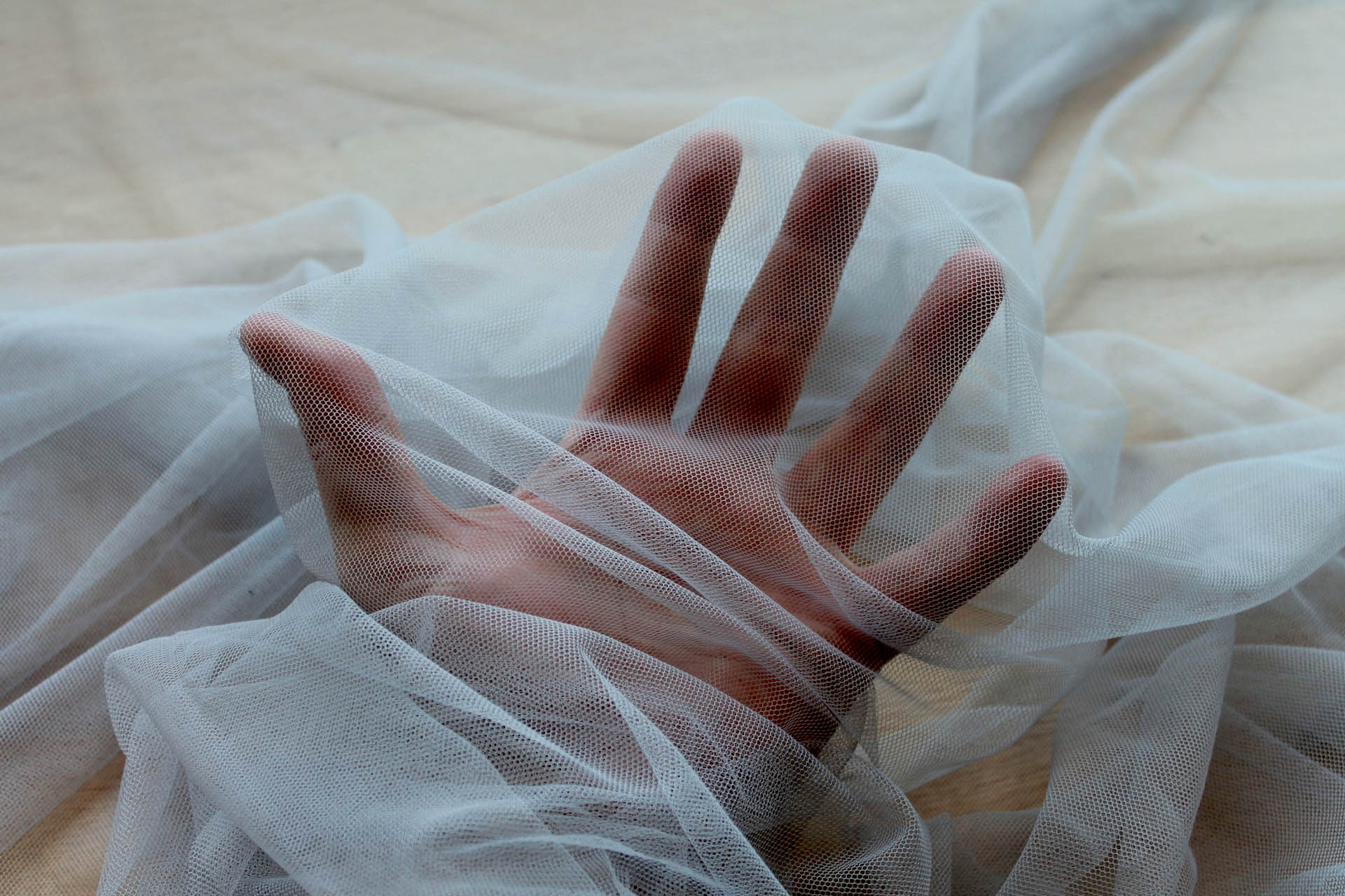 Soft Nylon Tulle - Mid Grey - T46 fabric, image 4 of 5