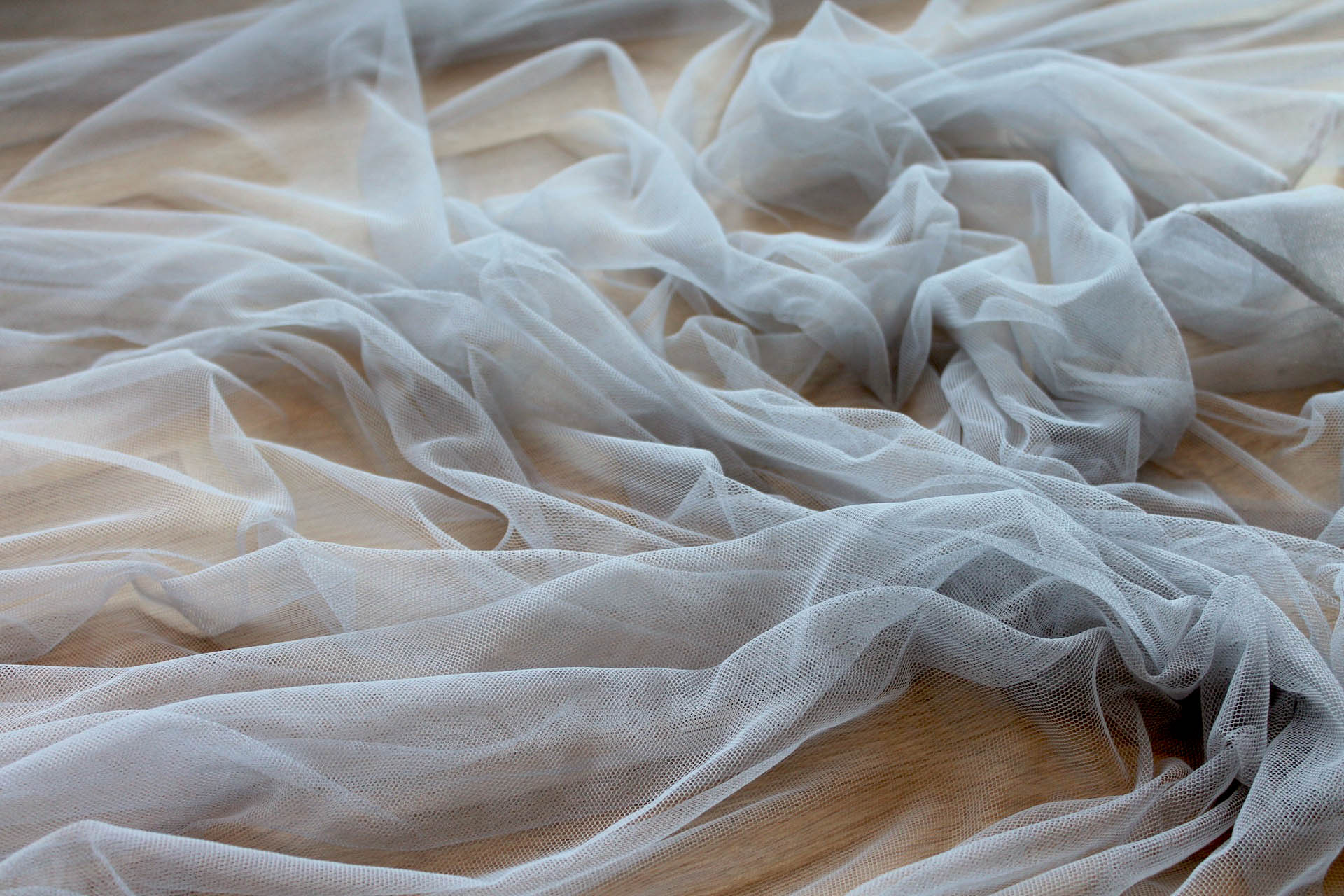 Soft Nylon Tulle - Mid Grey - T46 fabric, image 5 of 5