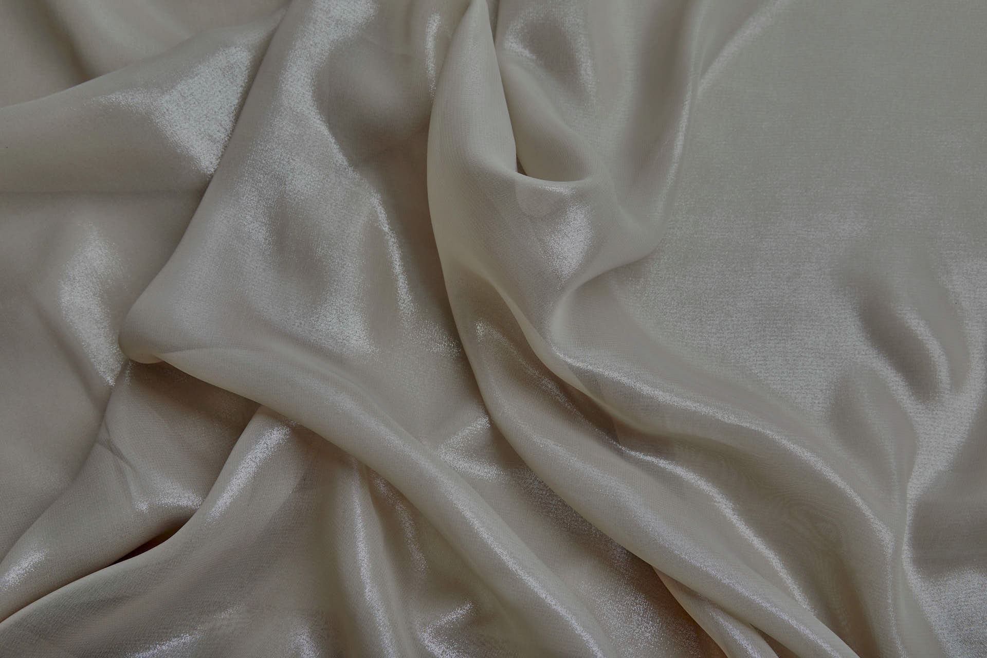 Foiled Chiffon - Clay / Silver fabric, image 7 of 7