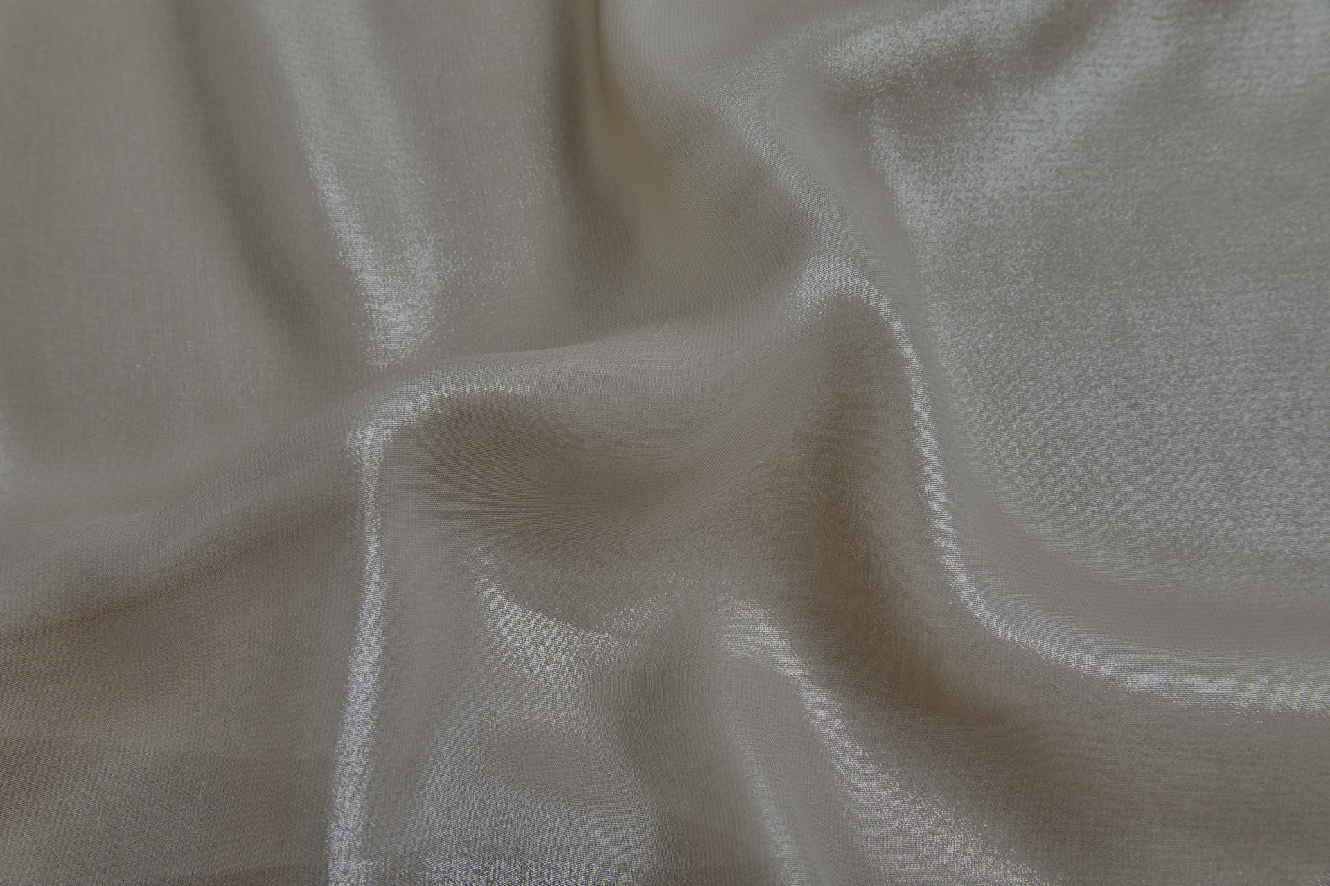 Foiled Chiffon - Clay / Silver fabric, image 2 of 7