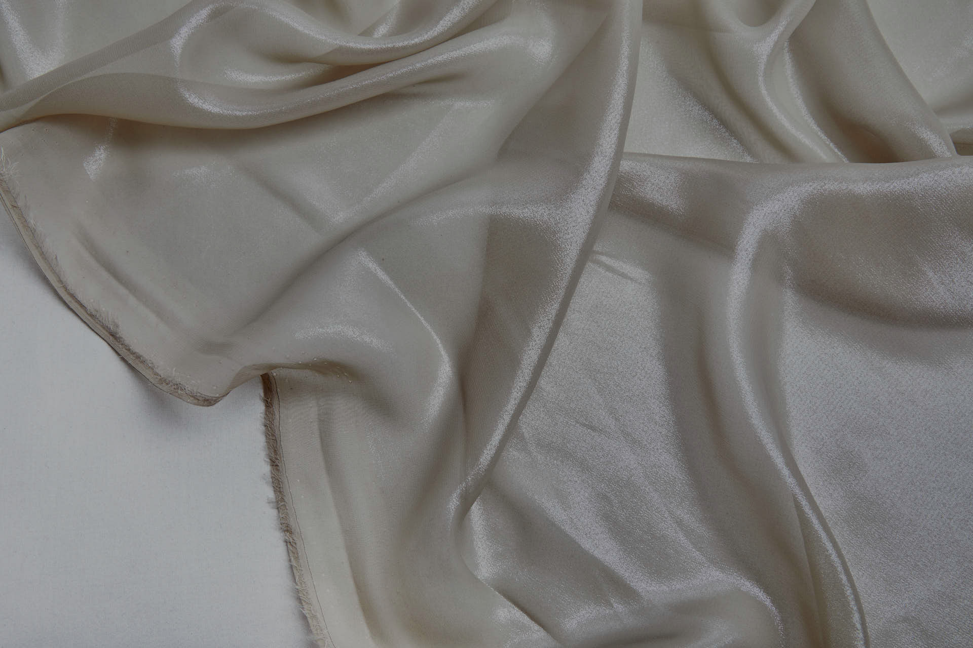 Foiled Chiffon - Clay / Silver fabric, image 4 of 7