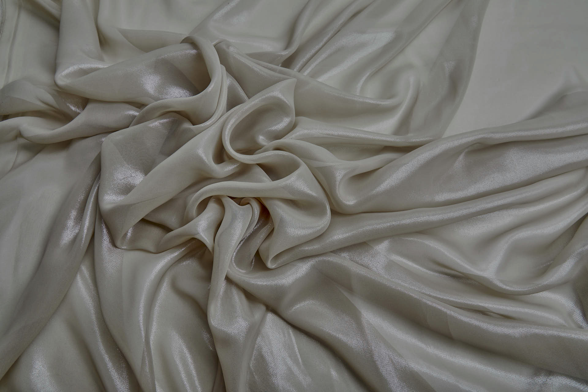 Foiled Chiffon - Clay / Silver fabric, image 6 of 7