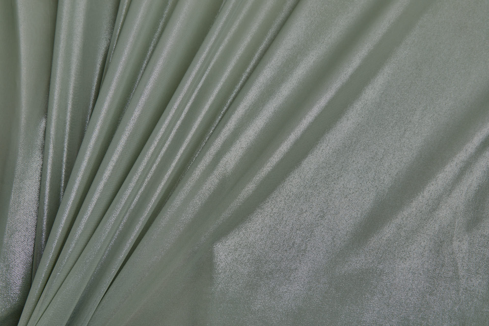 Foiled Chiffon - Dark Sage / Silver fabric, image 7 of 7