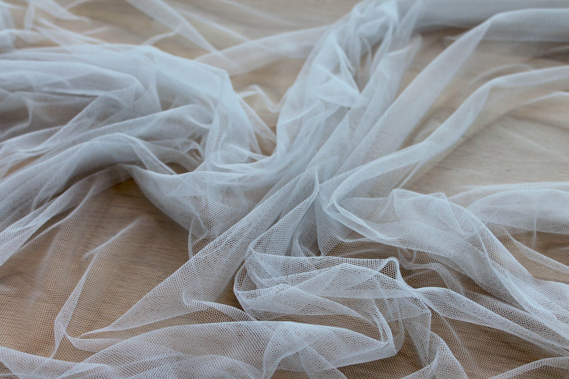 Soft Nylon Tulle - Steel Grey - T12 fabric, image 2 of 6
