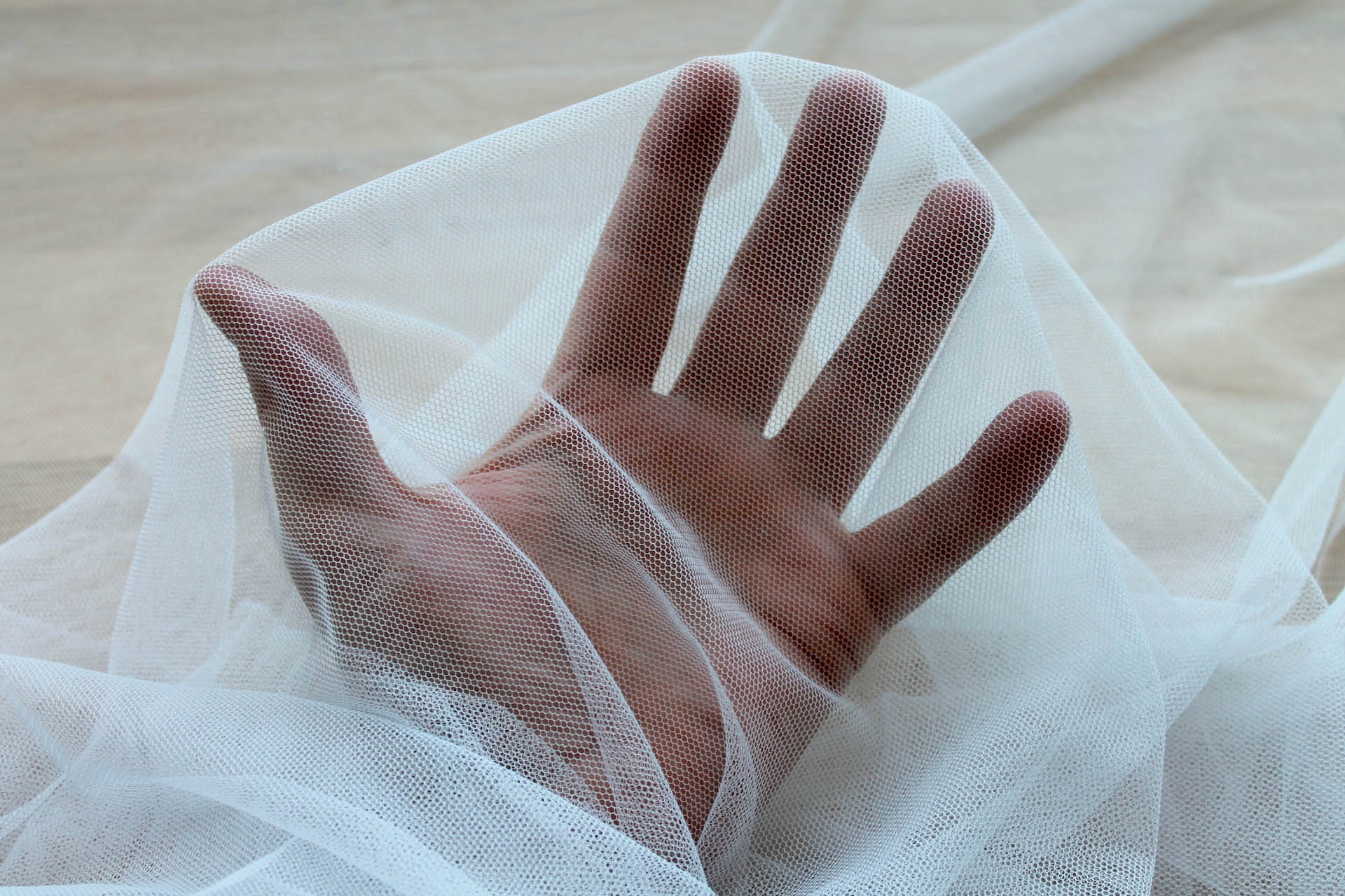 Soft Nylon Tulle - Steel Grey - T12 fabric, image 5 of 6