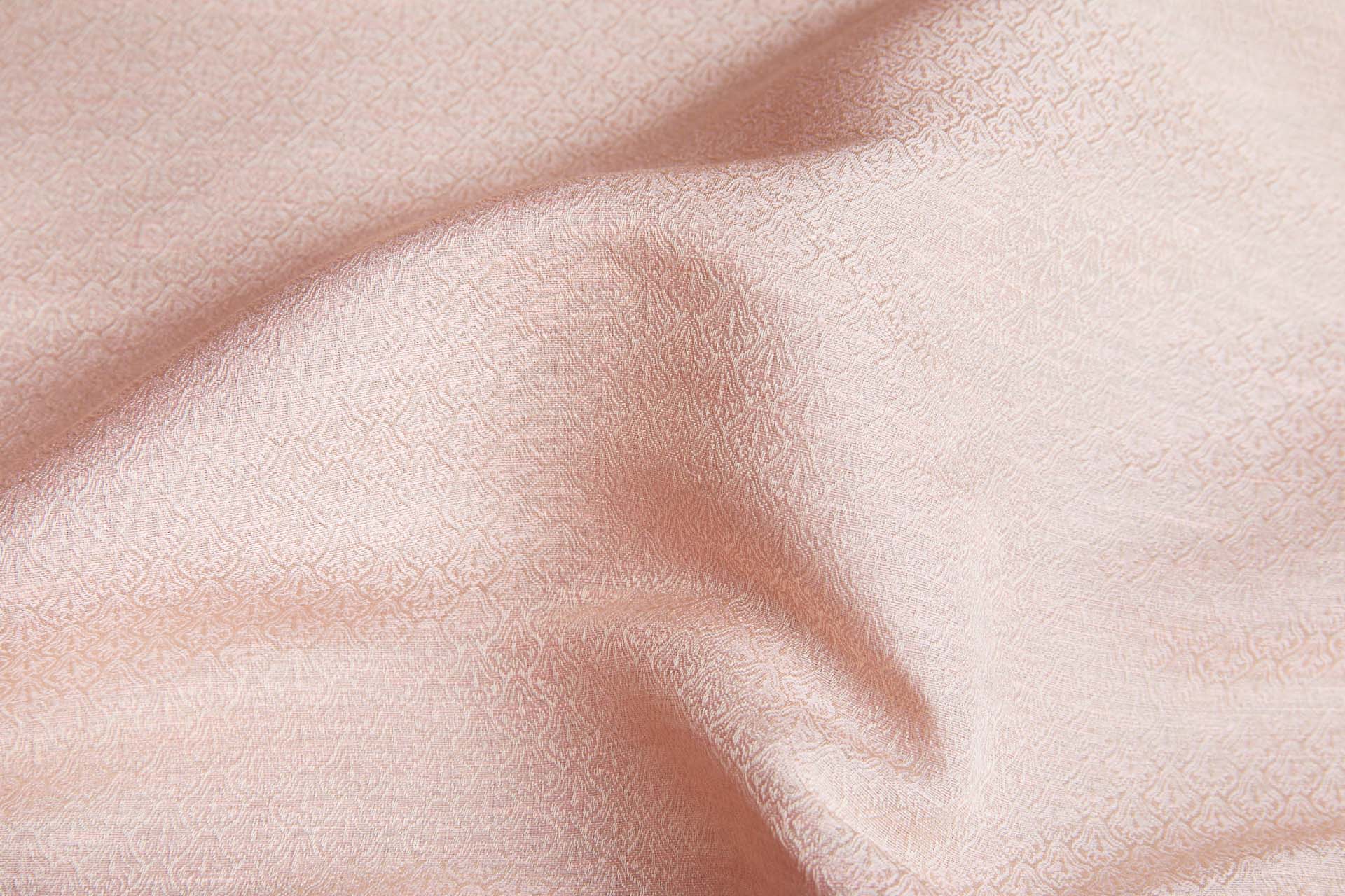 Small Pattern Silk and Linen Jacquard in Pale Pink and Cream fabric