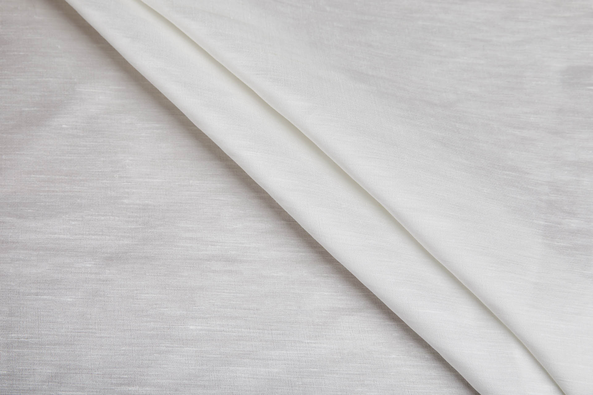 Slubby Silk and Linen Satin - Ivory fabric, image 3 of 7