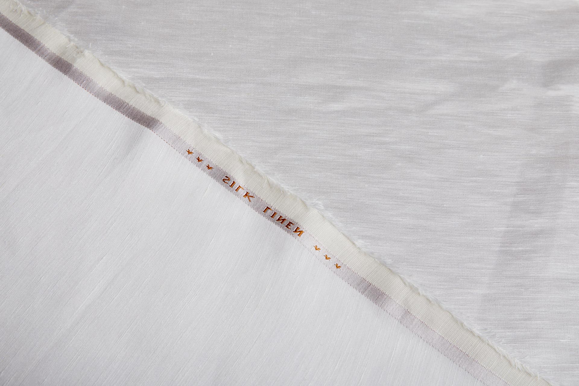 Slubby Silk and Linen Satin - Ivory fabric, image 2 of 7