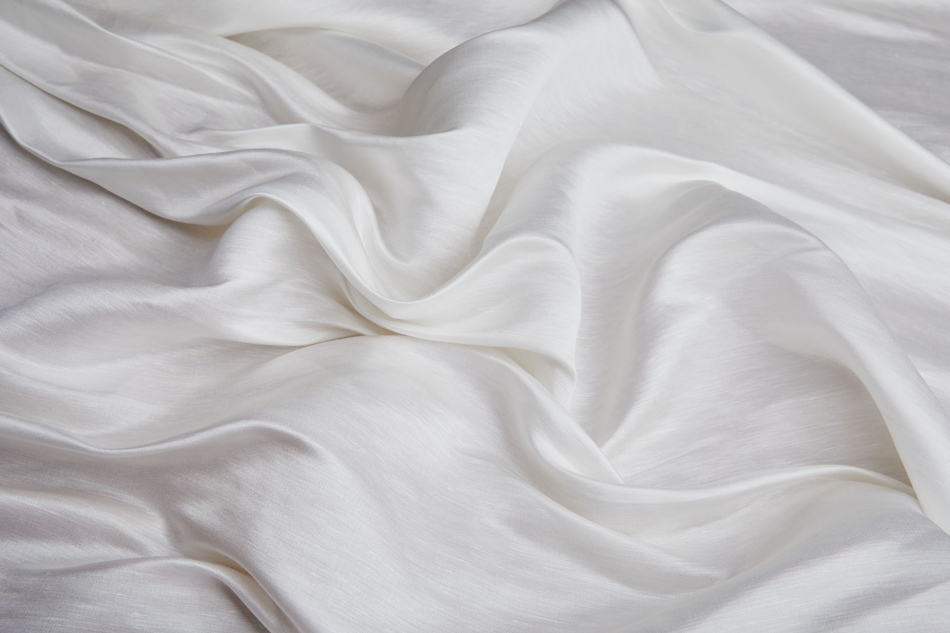 Slubby Silk and Linen Satin - Ivory fabric, image 4 of 7