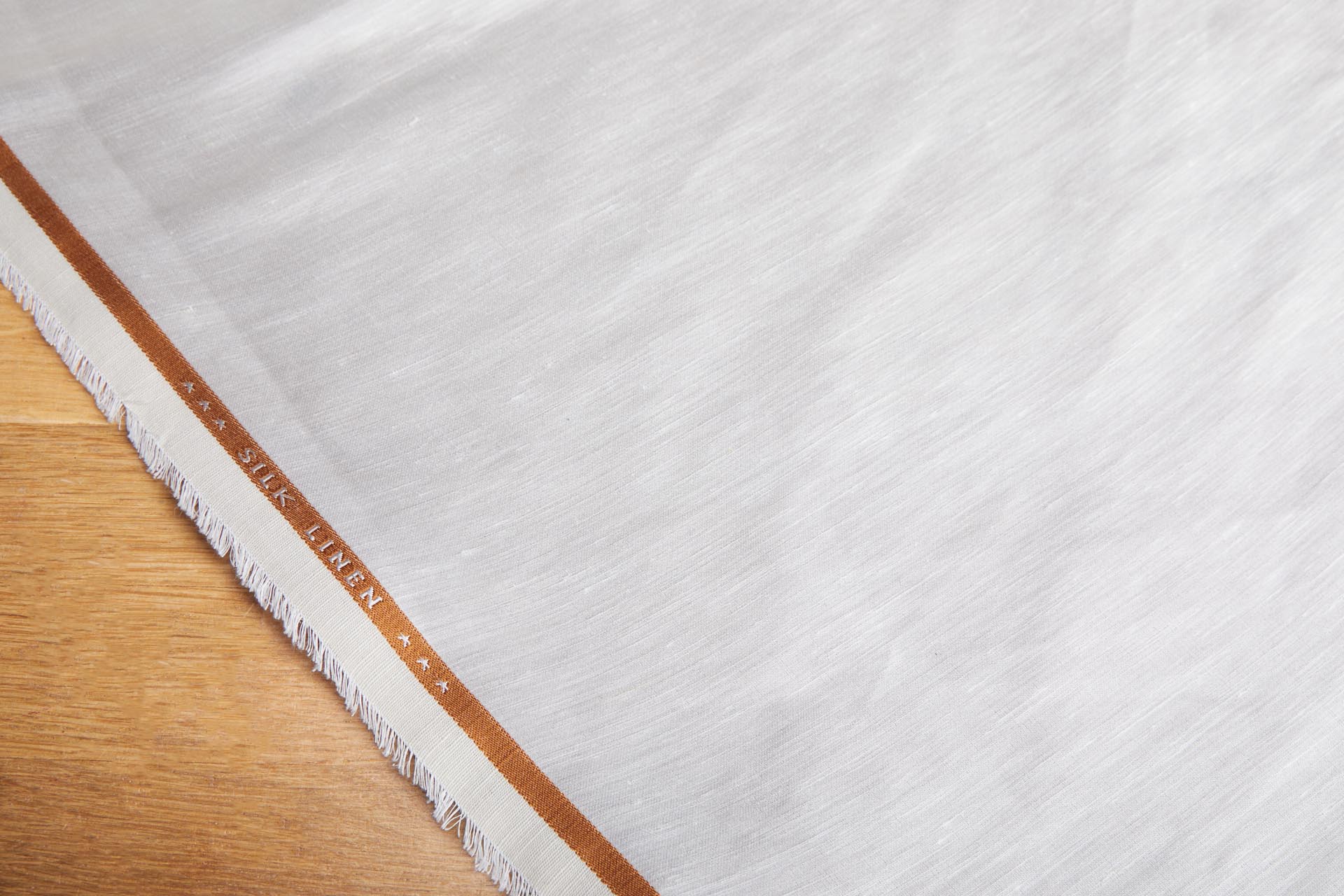 Slubby Silk and Linen Satin - Ivory fabric, image 5 of 7