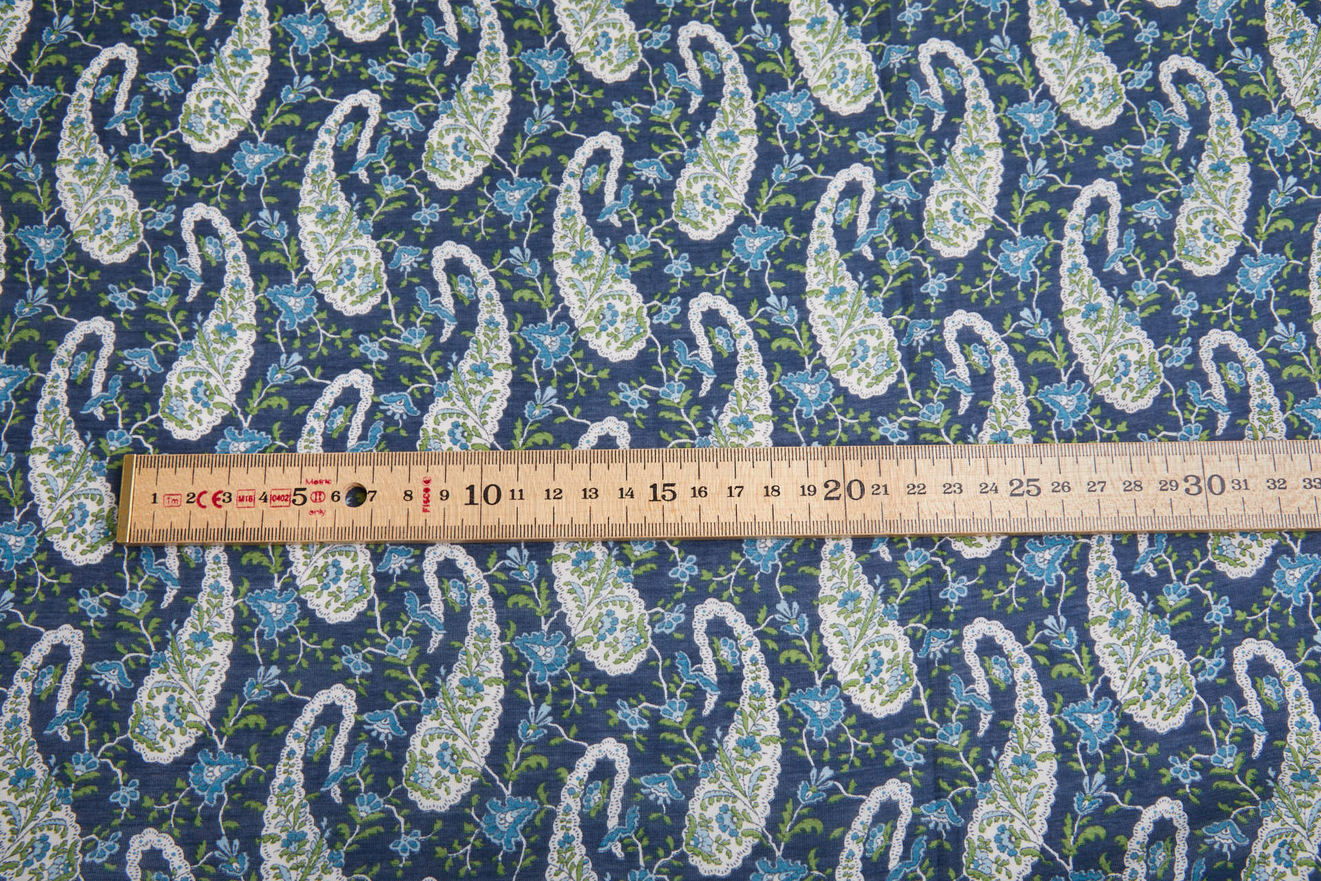 Paisley Printed Cotton Voile - Blue fabric, image 8 of 9