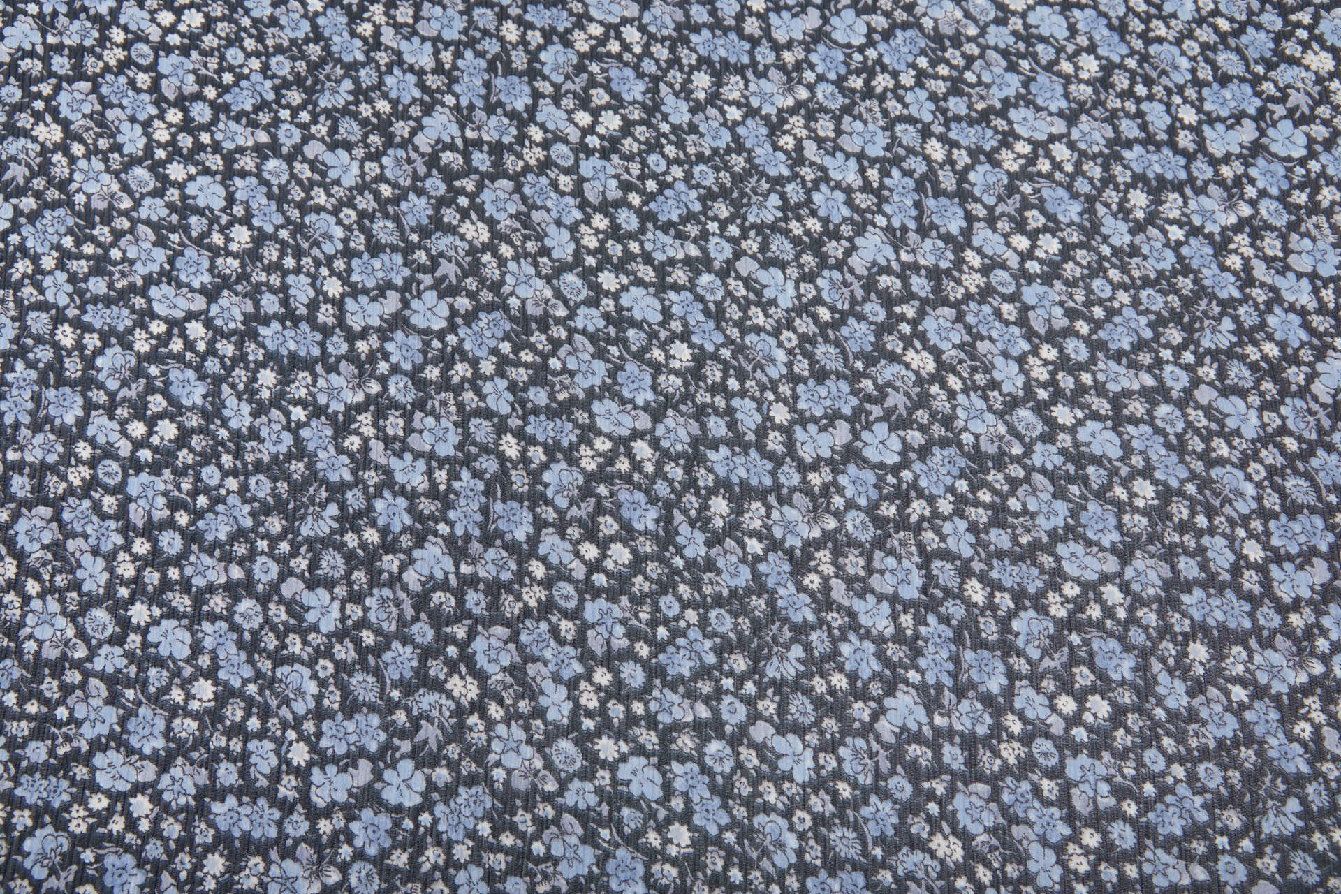 Floral Printed Chiffon - Blues fabric, image 12 of 13