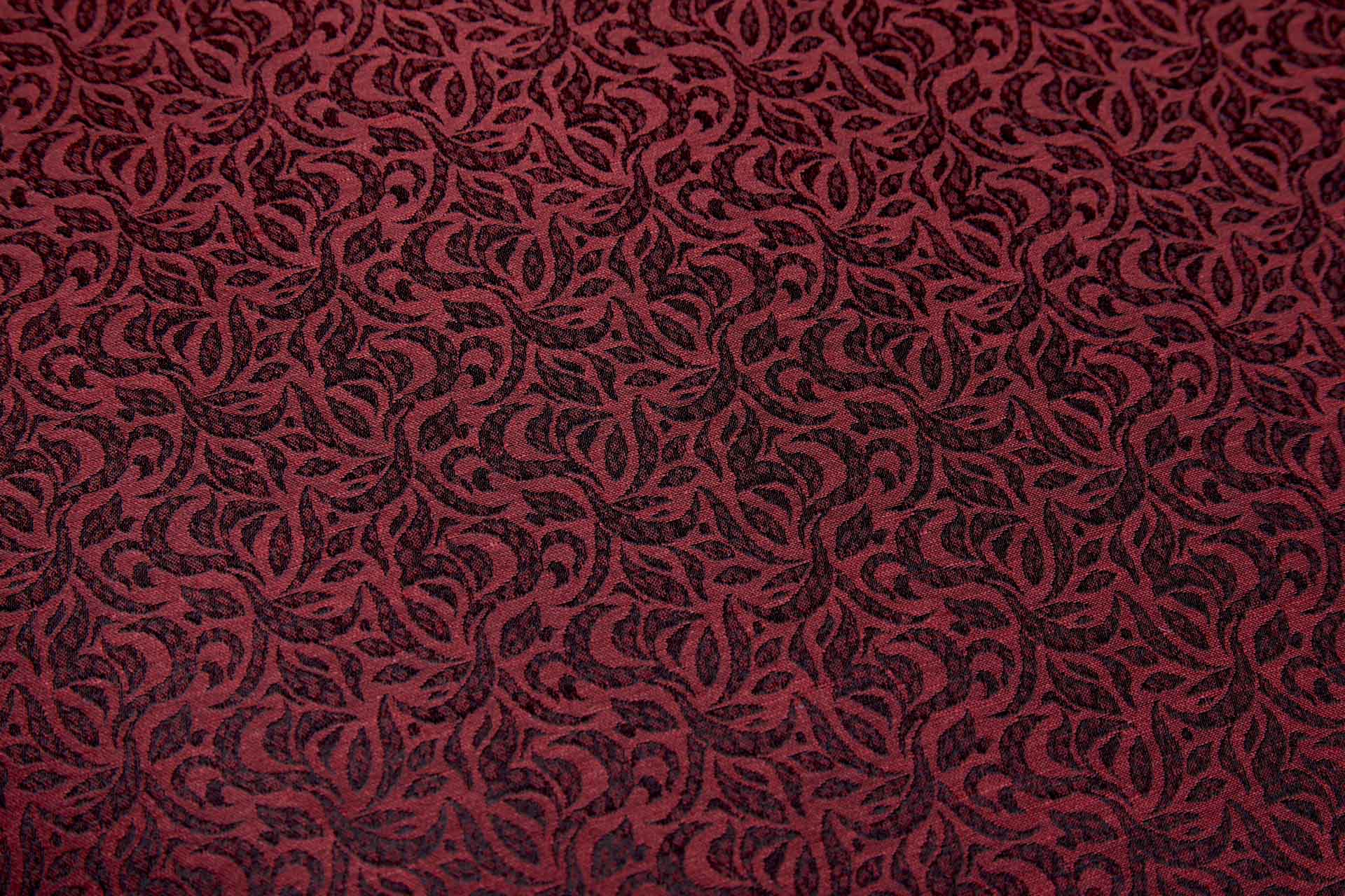 Silk and Linen Jacquard - Burgundy and Black fabric, image 8 of 9
