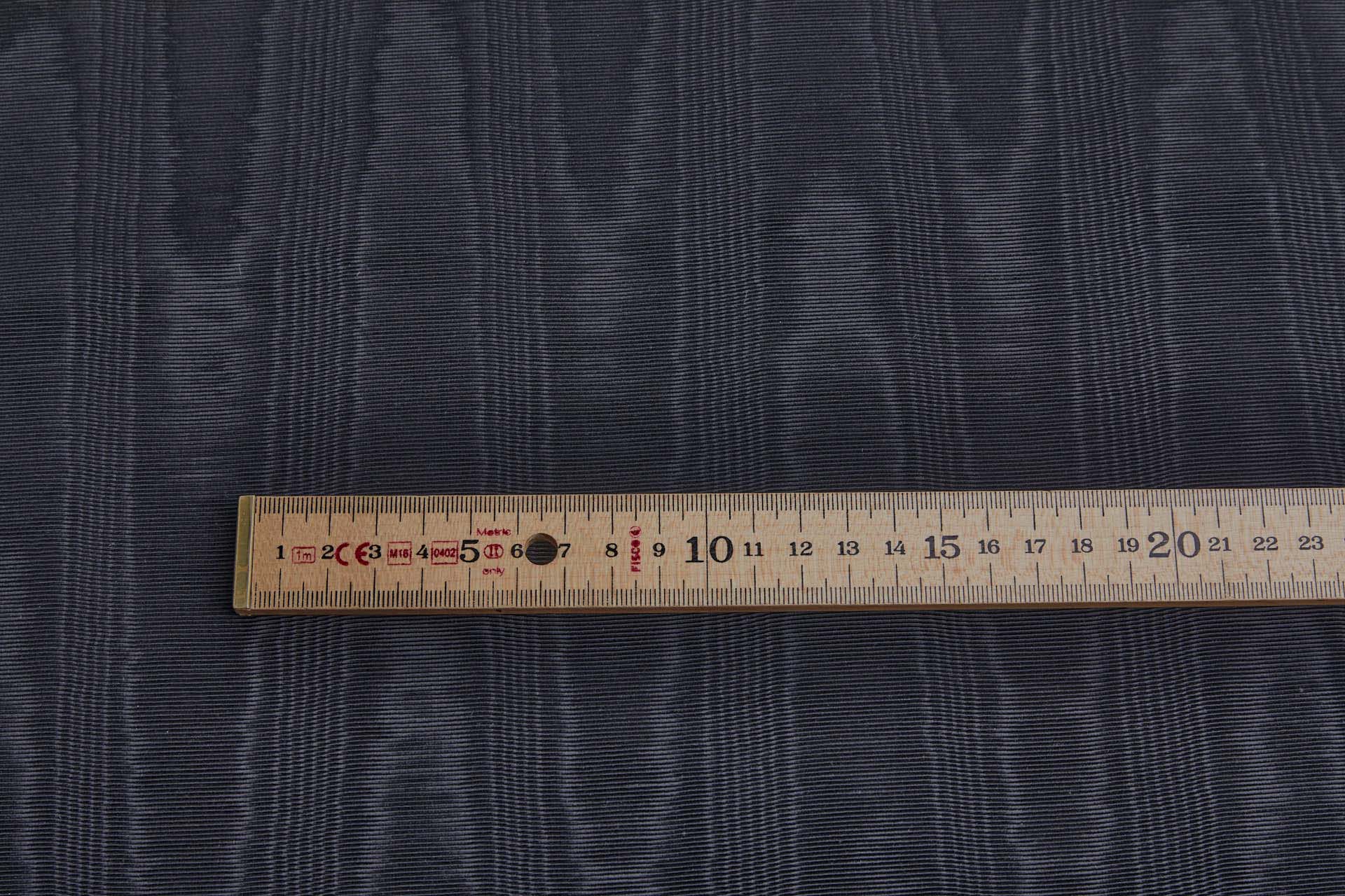 French Acetate and Cotton Moire Grosgrain - Black fabric, image 7 of 8