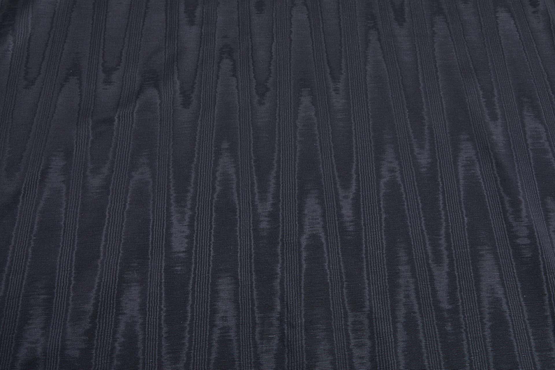 French Acetate and Cotton Moire Grosgrain - Black fabric, image 4 of 8
