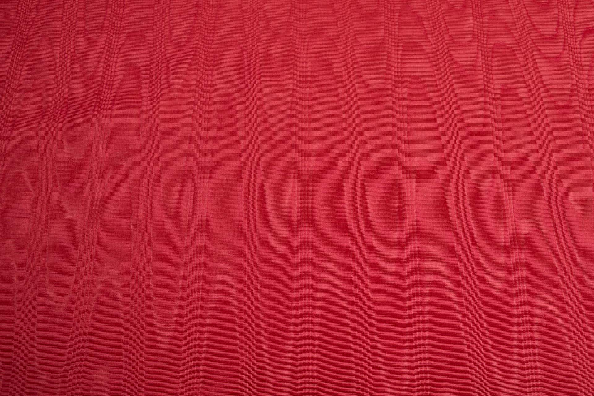 French Acetate and Cotton Moire Grosgrain - Red fabric, image 3 of 8