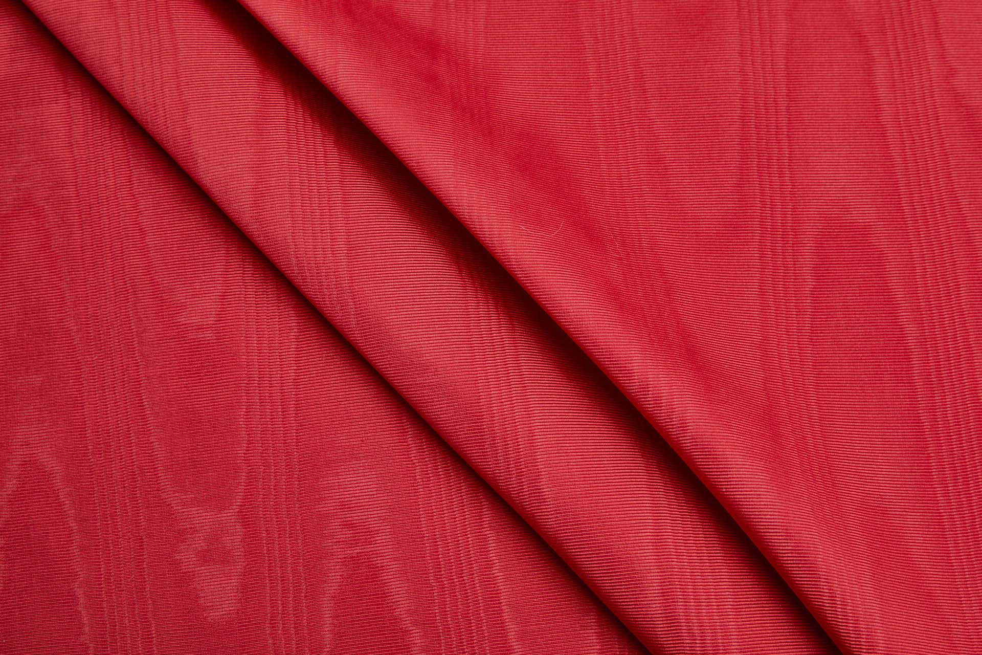 French Acetate and Cotton Moire Grosgrain - Red fabric, image 2 of 8