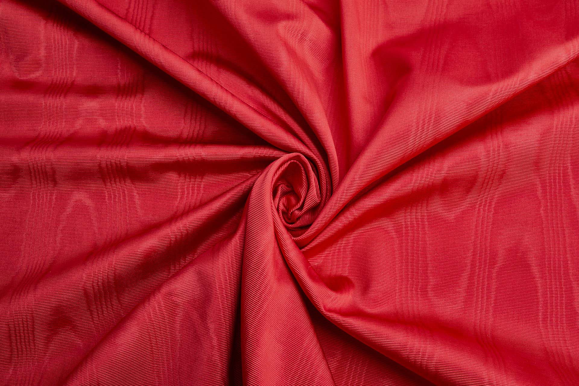 French Acetate and Cotton Moire Grosgrain - Red fabric