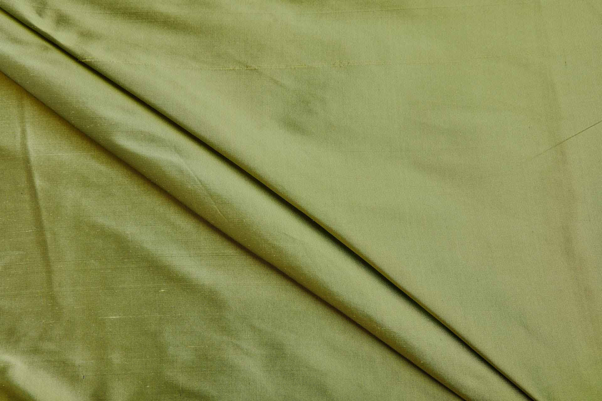 Silk Dupion - Lime Green shot Dark Green fabric, image 2 of 7