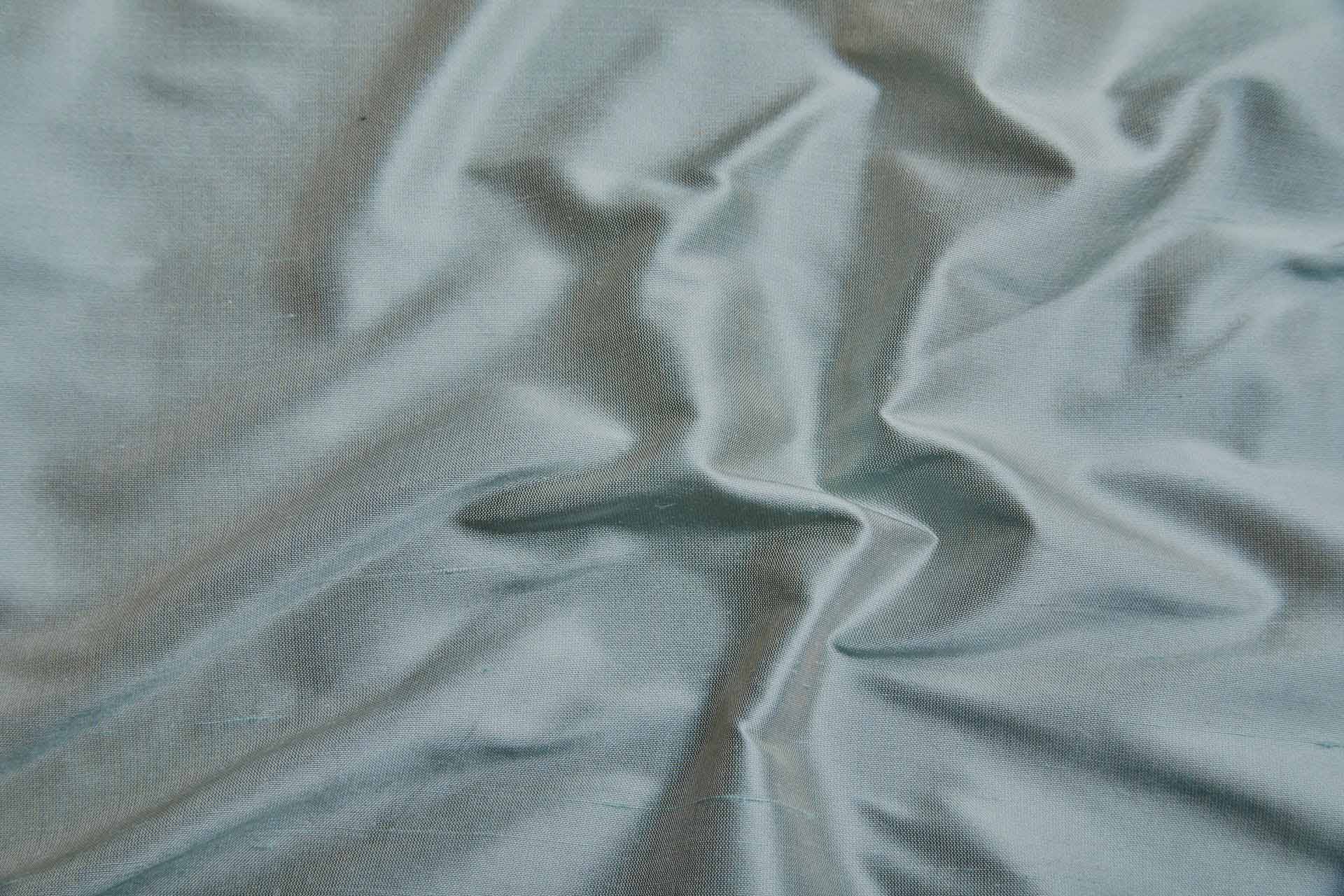 Silk Dupion - Duck Egg Blue shot Pale Pink fabric, image 5 of 7