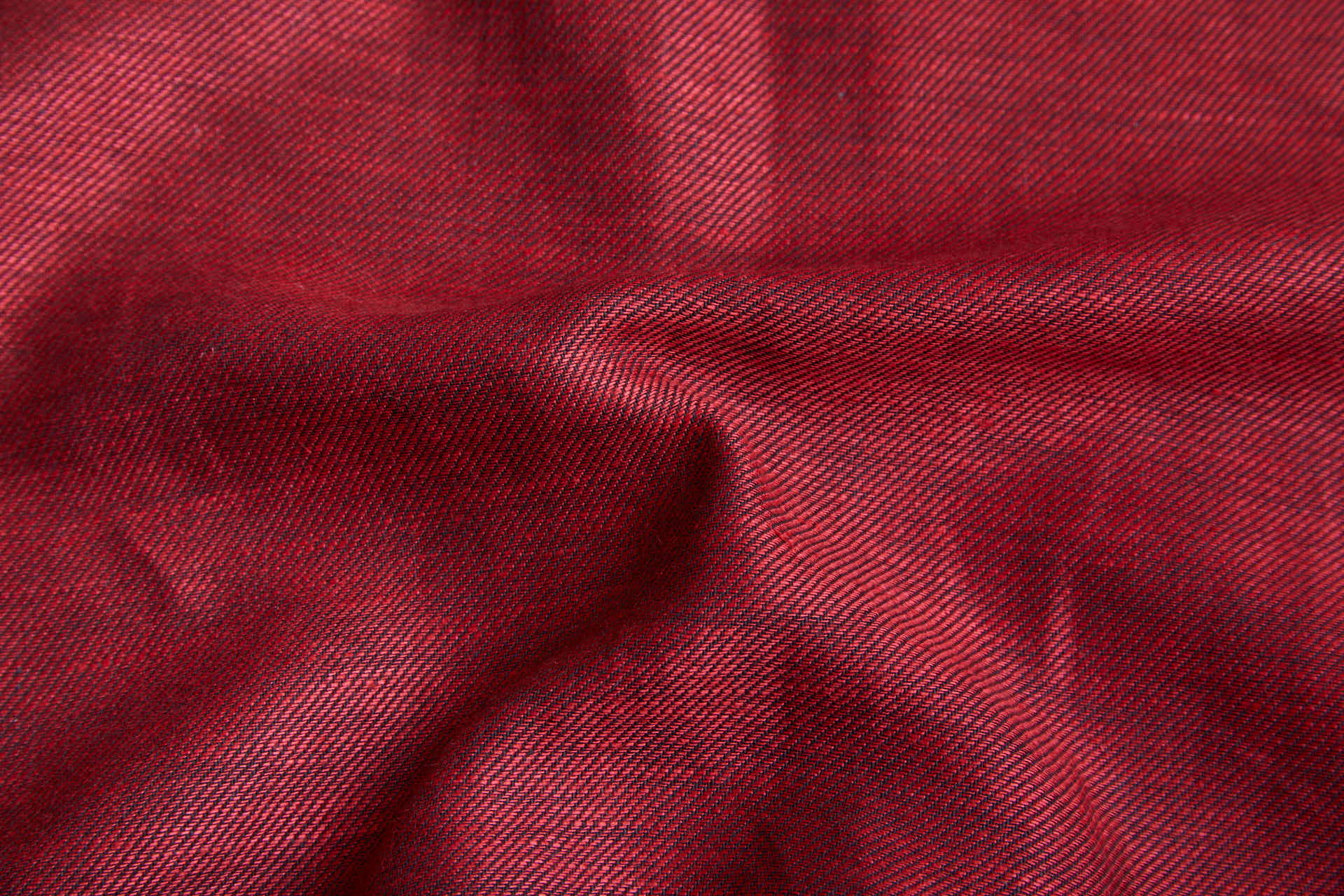 Reversible Linen Twill Weave - Red / Black fabric, image 9 of 11