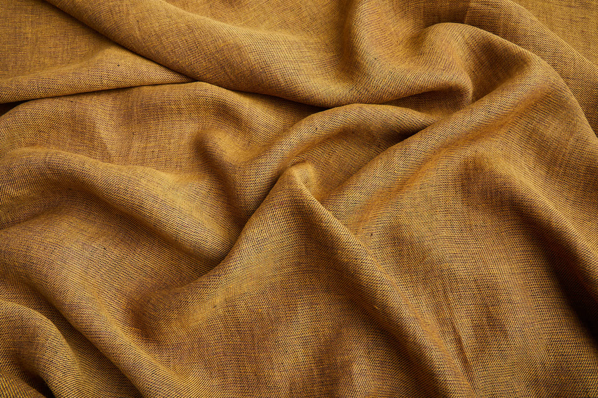 Reversible Linen Weave - Firebrick, Ochre and Brown fabric, image 7 of 11