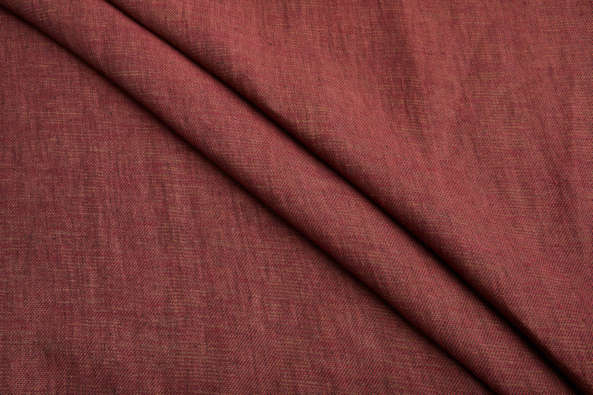 Reversible Linen Weave - Firebrick, Ochre and Brown fabric, image 4 of 11
