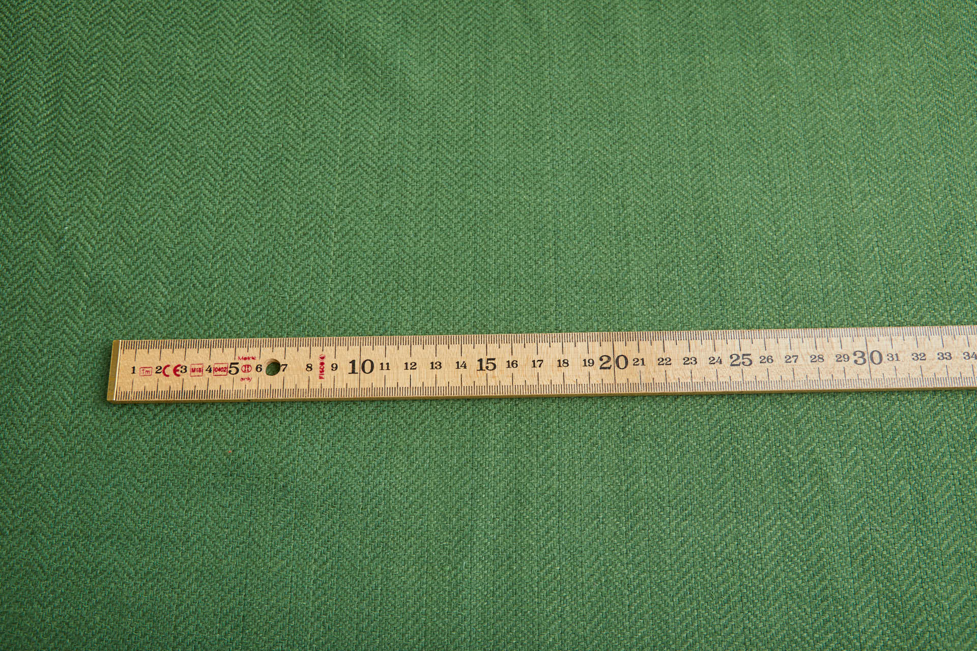 Raw Silk Cotton Blend Herringbone Weave - Green fabric, image 8 of 8