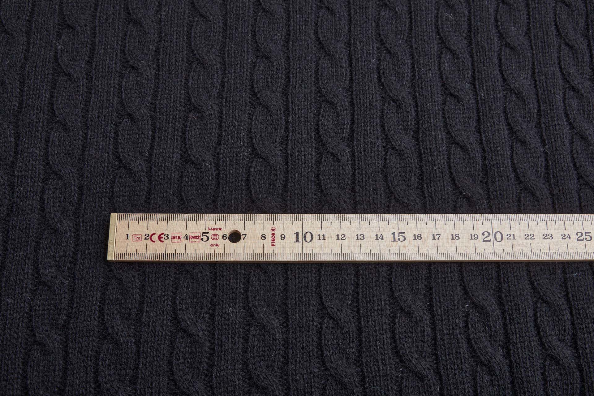 Wool Cable Knit - Black fabric, image 5 of 6