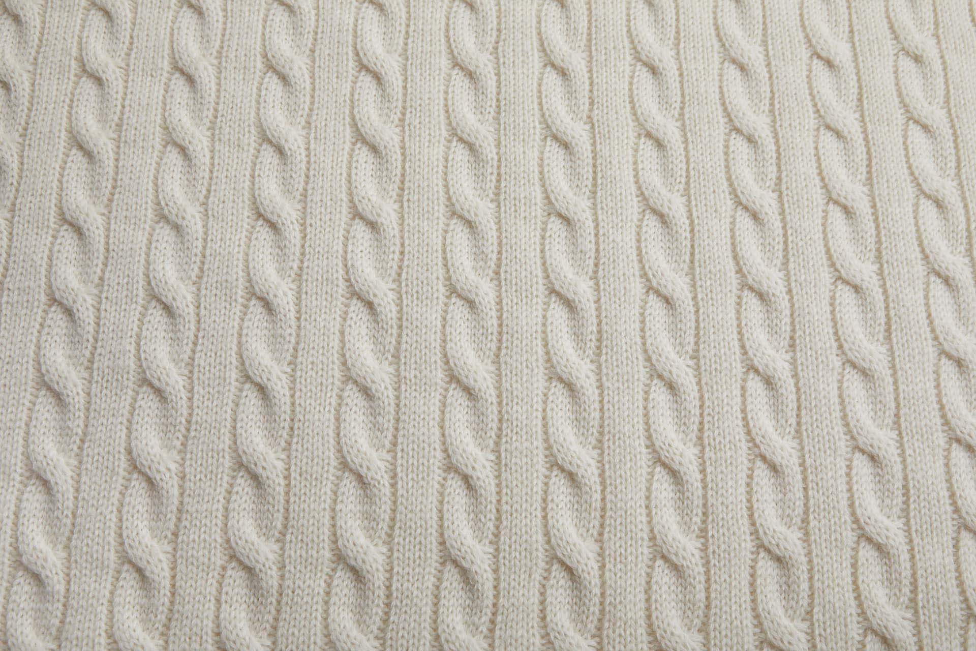 Wool Cable Knit - Ecru fabric, image 3 of 6