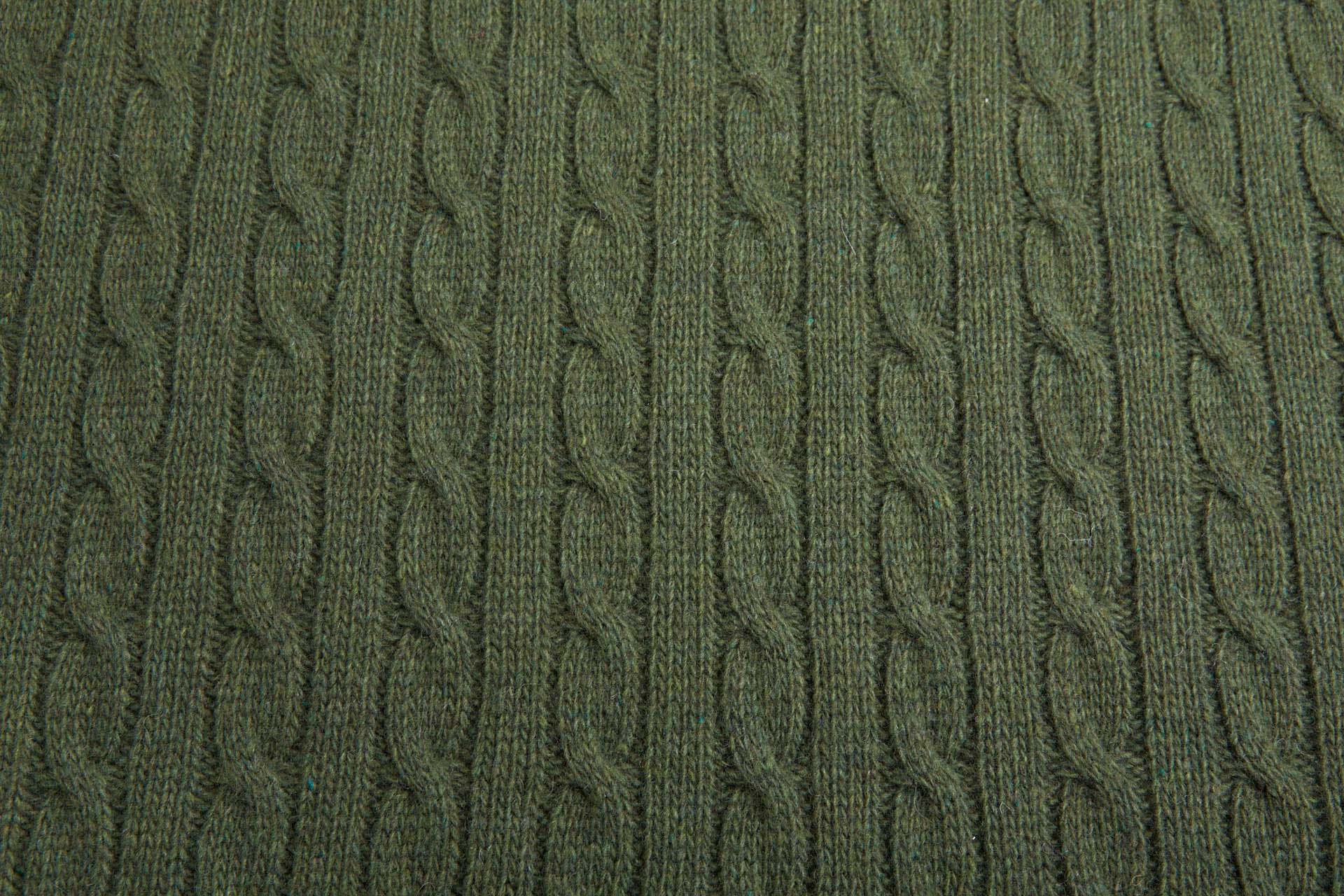 Wool Cable Knit - Forest Green fabric, image 6 of 6