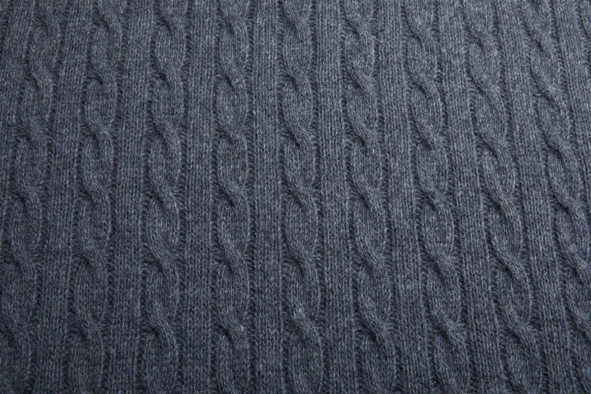 Wool Cable Knit - Dark Grey fabric, image 4 of 6