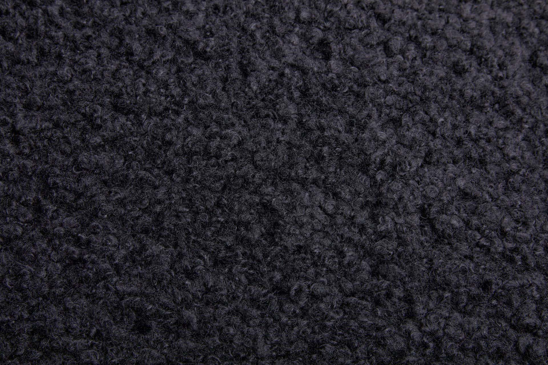 Shearling Faux Fur Backed Leatherette - Black on Black fabric, image 7 of 7