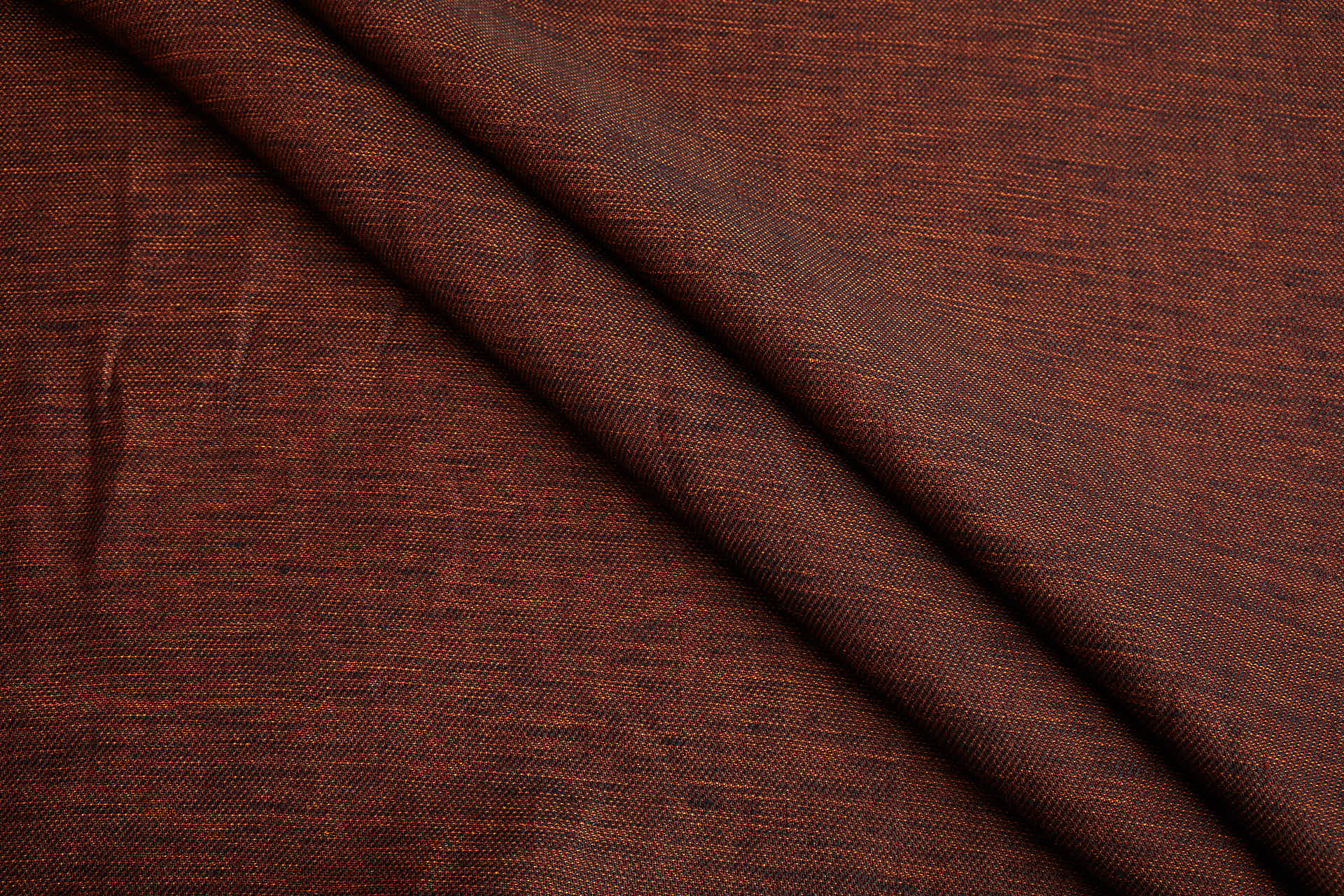 Reversible Linen Weave - Red, Orange and Black fabric, image 3 of 12