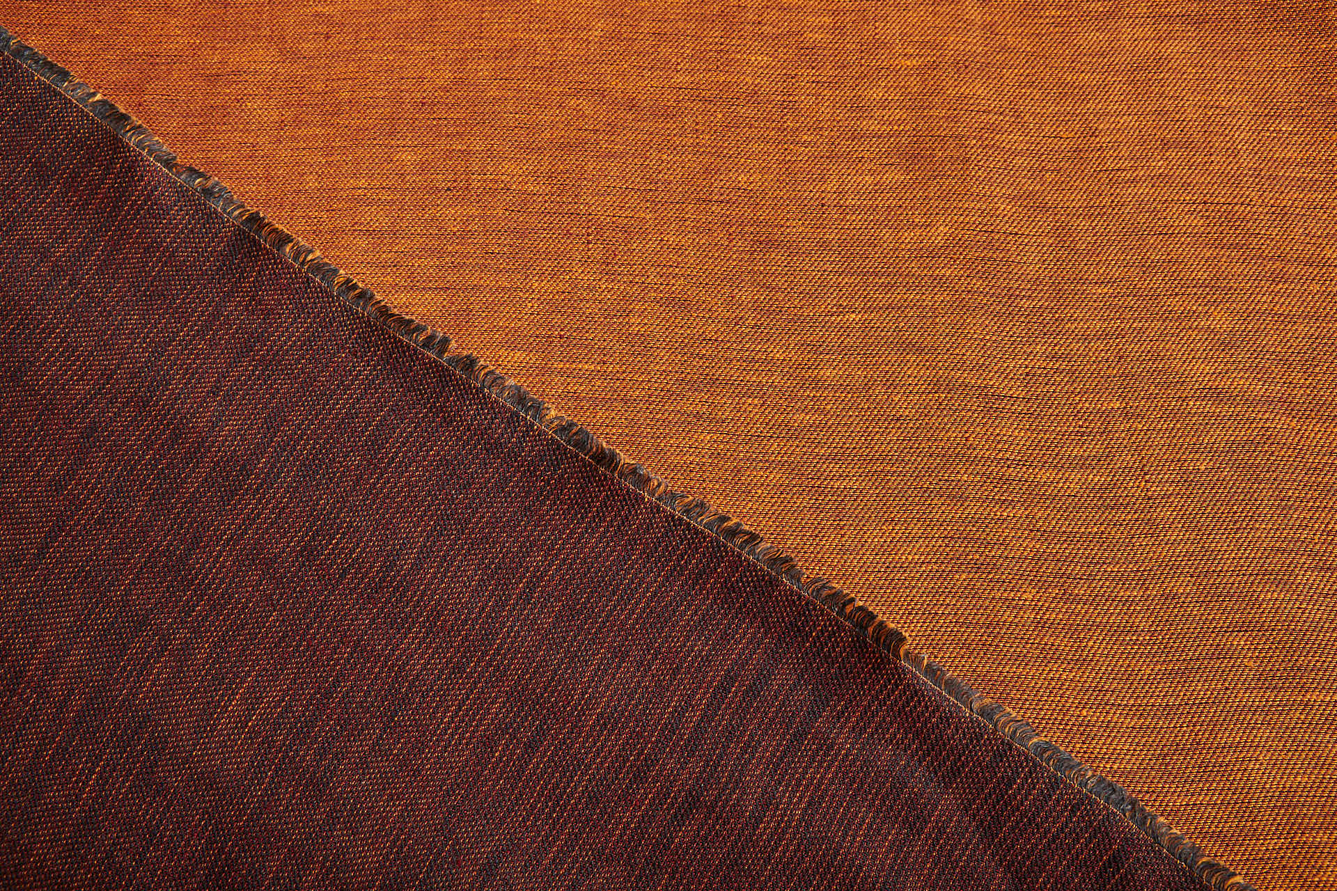 Reversible Linen Weave - Red, Orange and Black fabric