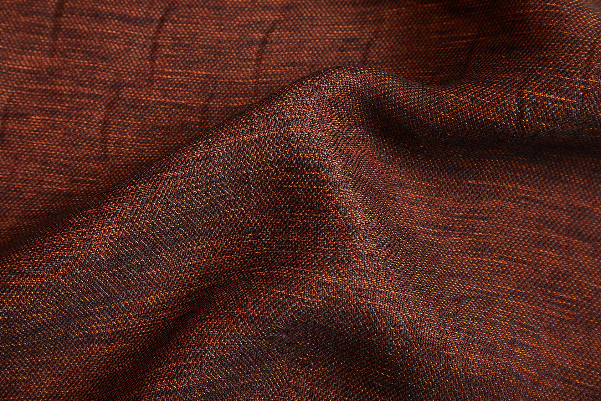 Reversible Linen Weave - Red, Orange and Black fabric, image 9 of 12