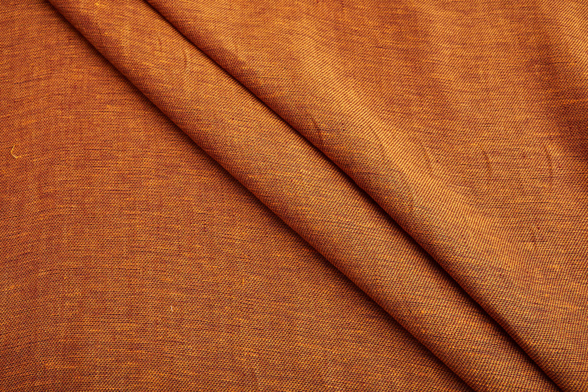 Reversible Linen Weave - Red, Orange and Black fabric, image 4 of 12