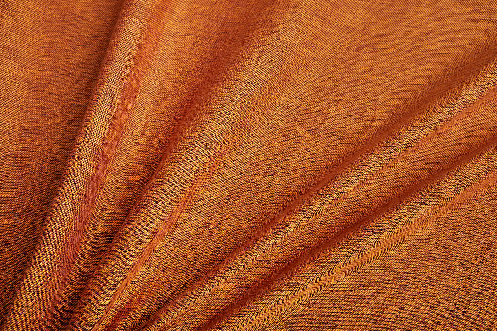 Reversible Linen Weave - Red, Orange and Black fabric, image 6 of 12