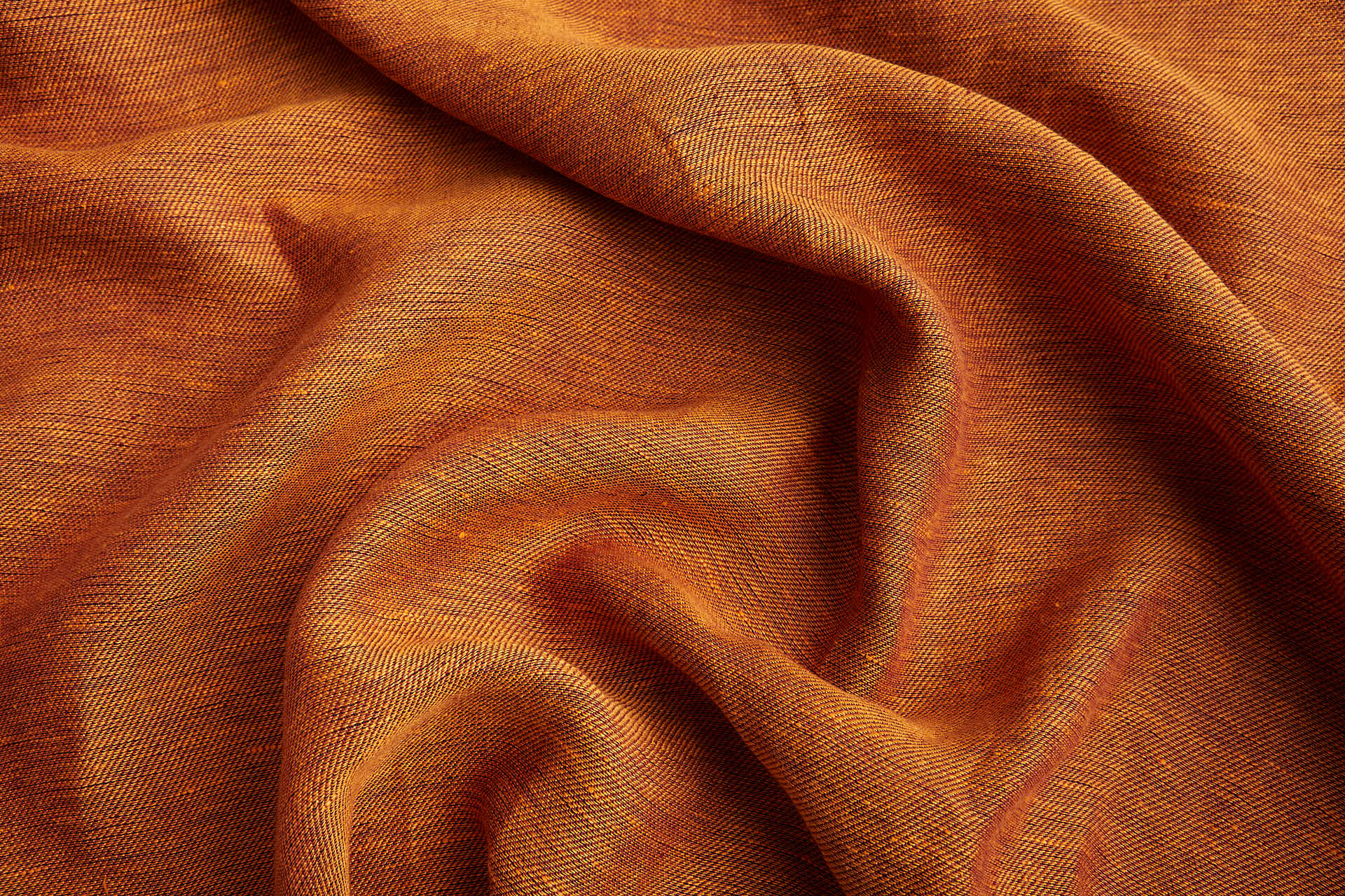 Reversible Linen Weave - Red, Orange and Black fabric, image 8 of 12