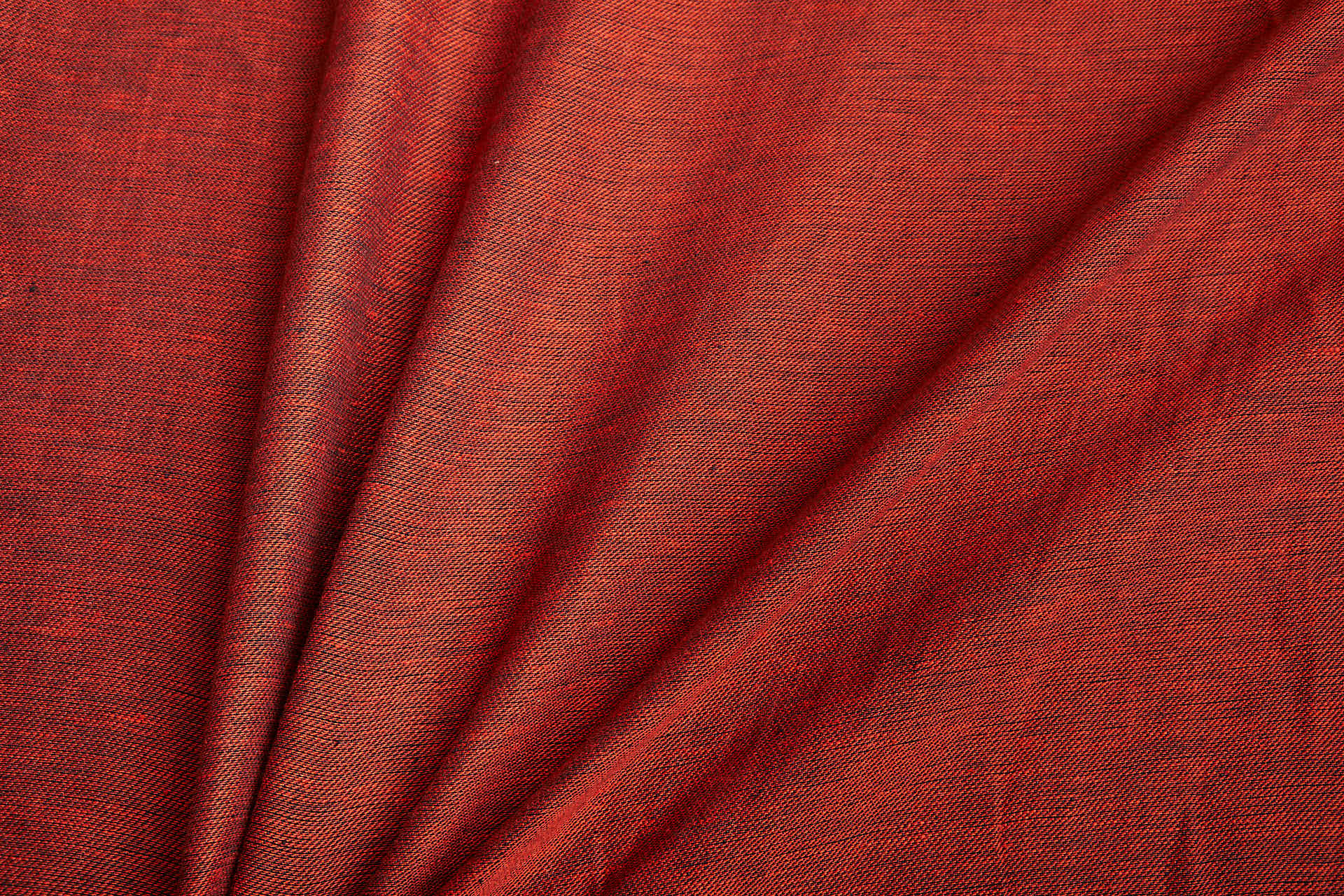 Reversible Linen Weave - Red, Black and Inky Blue fabric, image 5 of 12