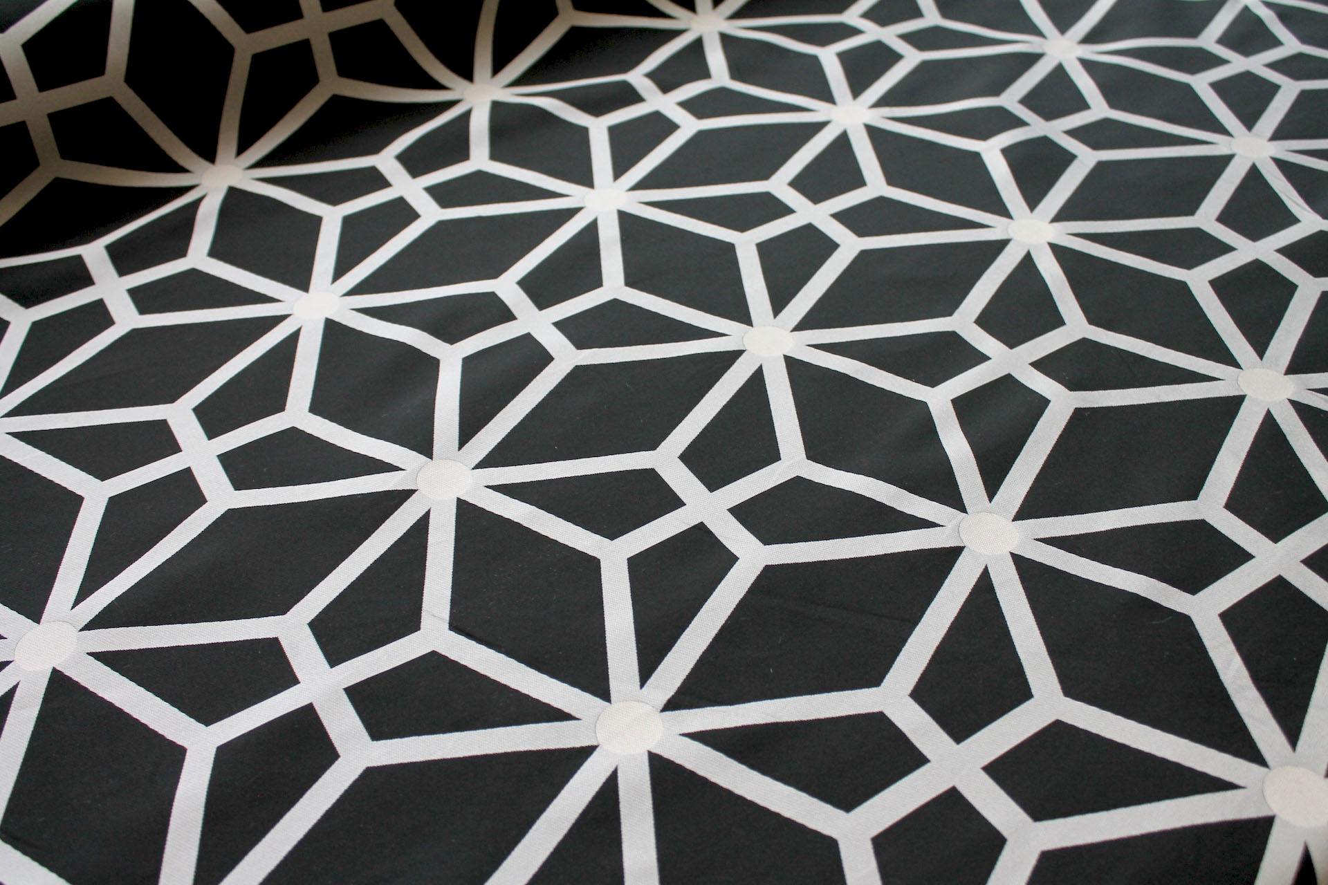 Geometric Brocade - Black Grey fabric, image 5 of 9