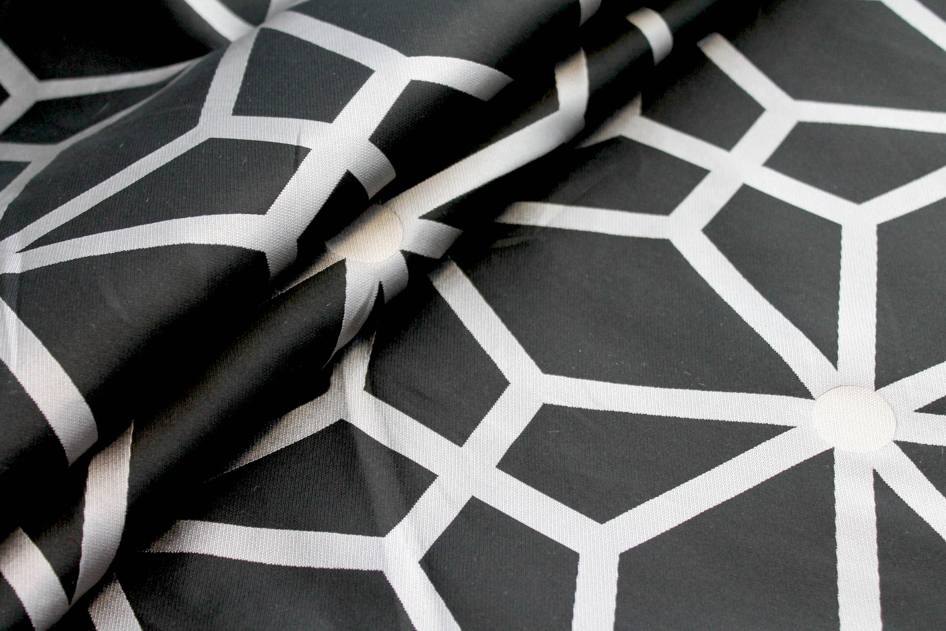 Geometric Brocade - Black Grey fabric, image 9 of 9
