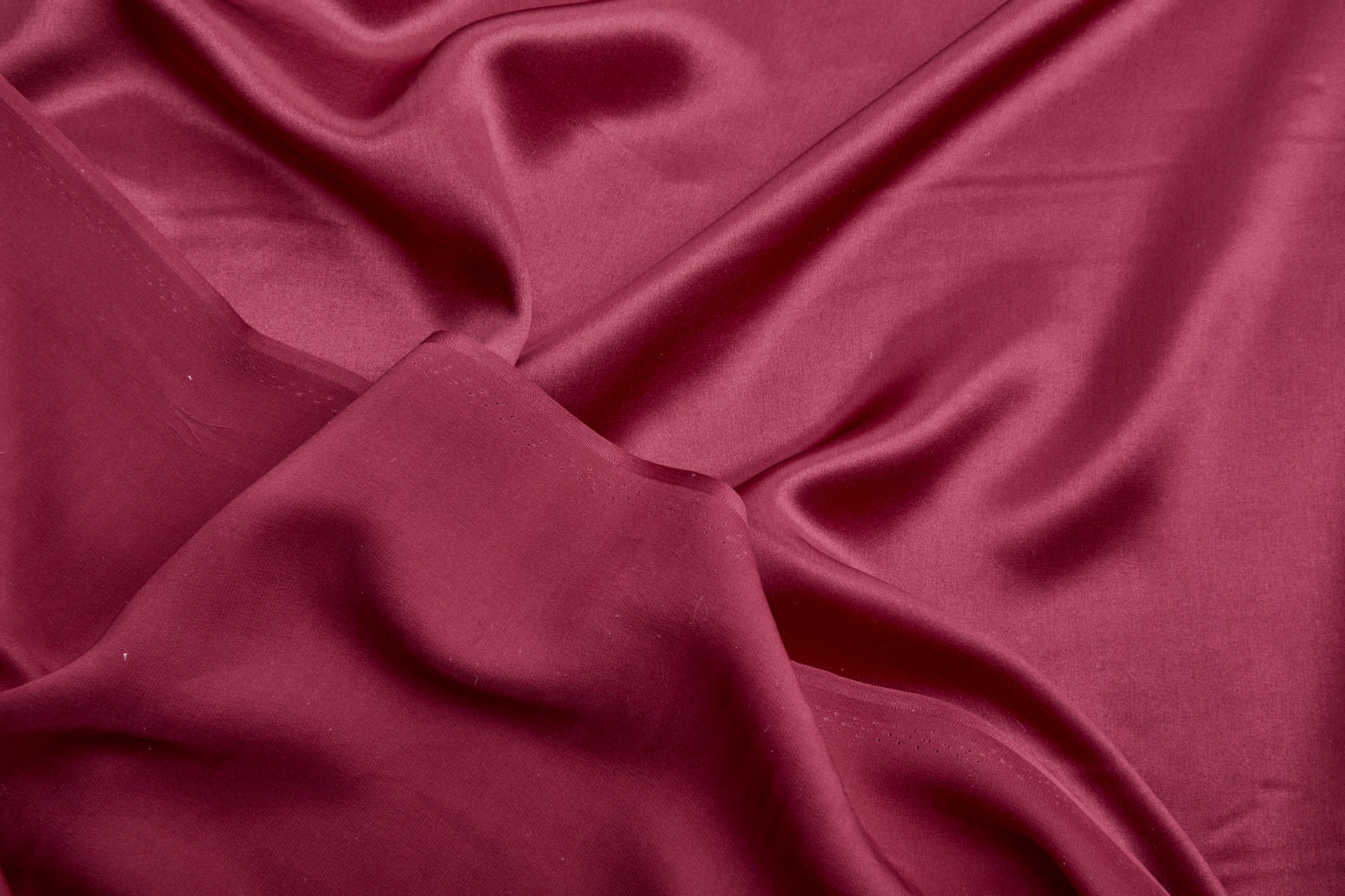 Lighter Weight Red Oxide Silk Satin fabric, image 3 of 7